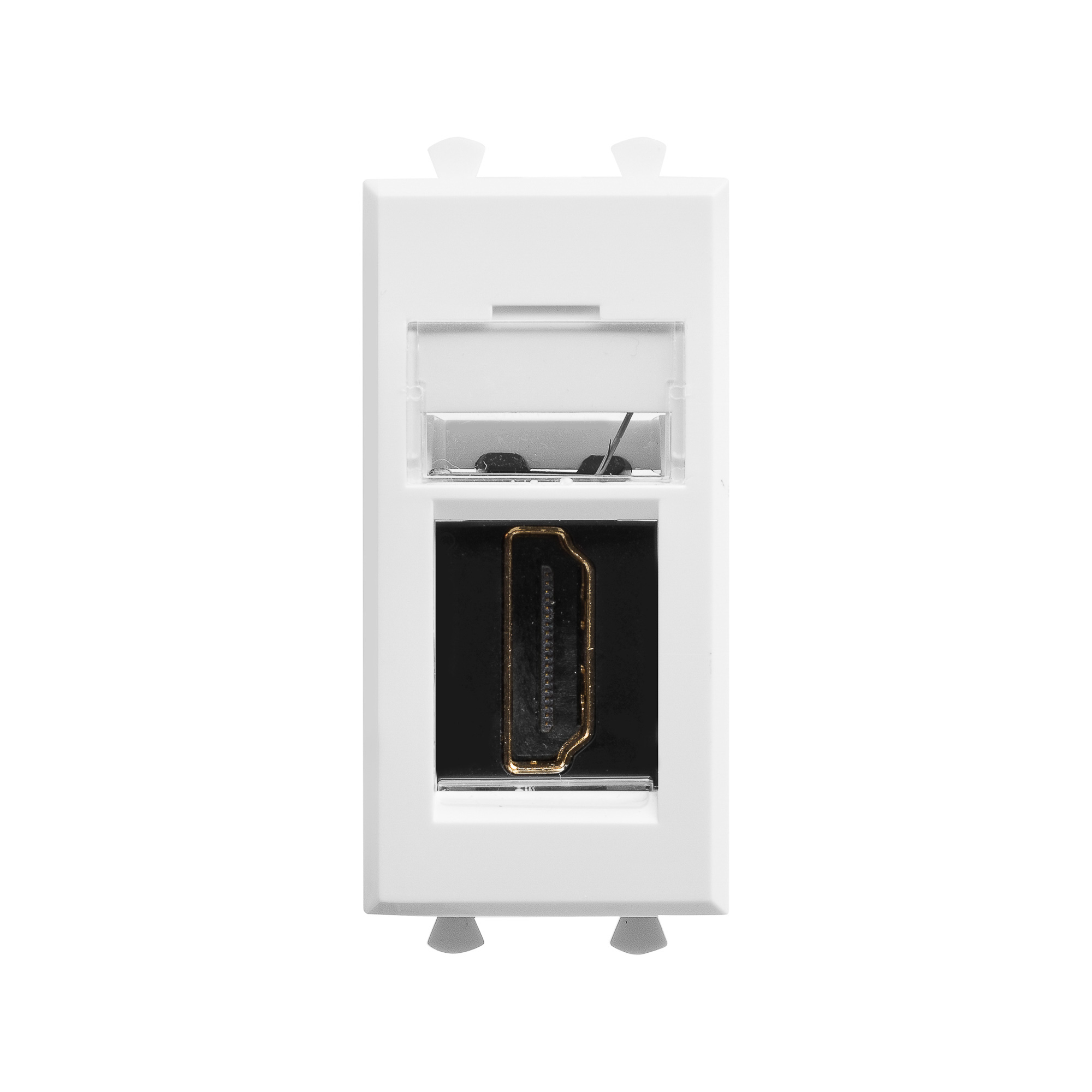 HDMI розетка модульная, тип А-А, "Avanti", "Белое облако", 1 модуль