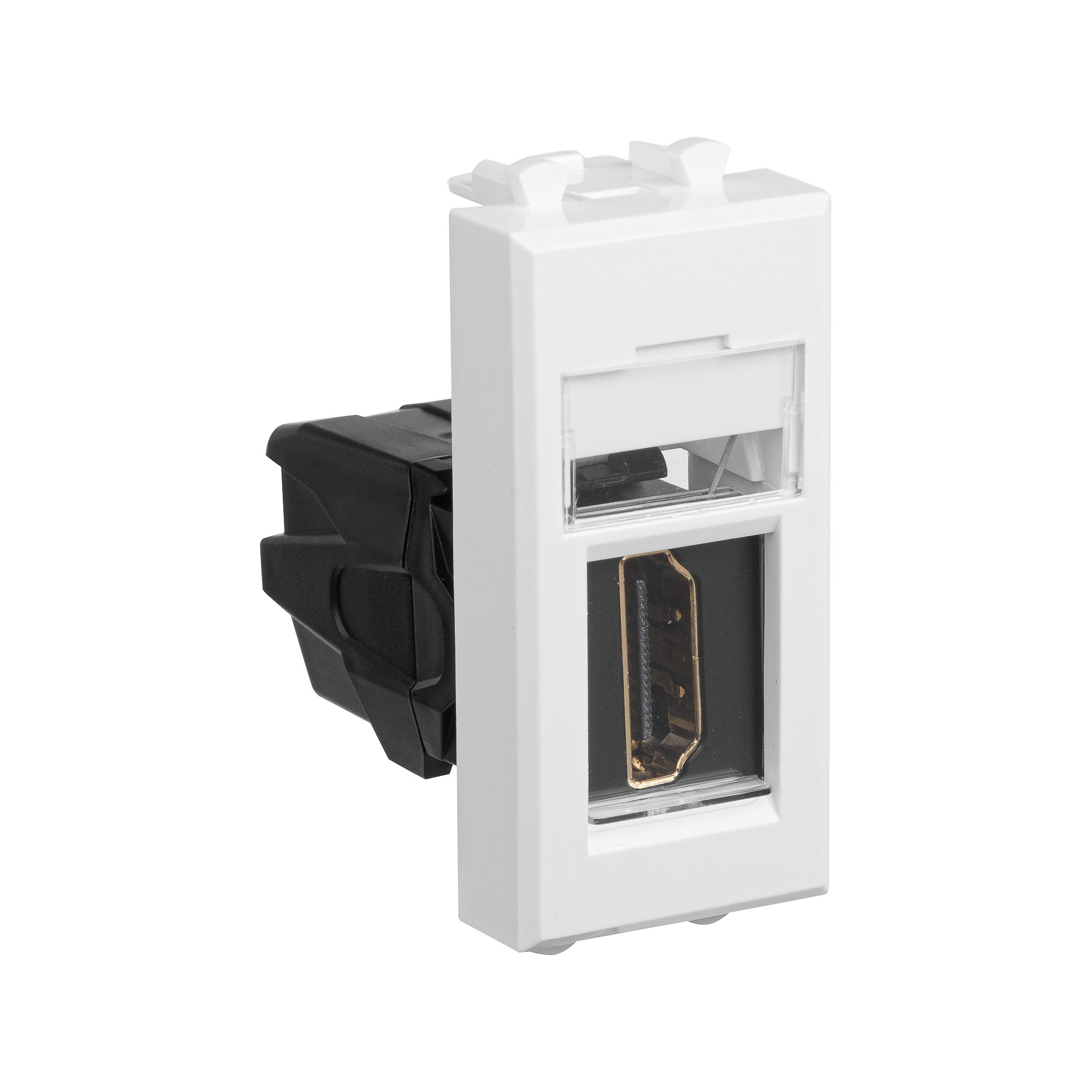 HDMI розетка модульная, тип А-А, "Avanti", "Белое облако", 1 модуль