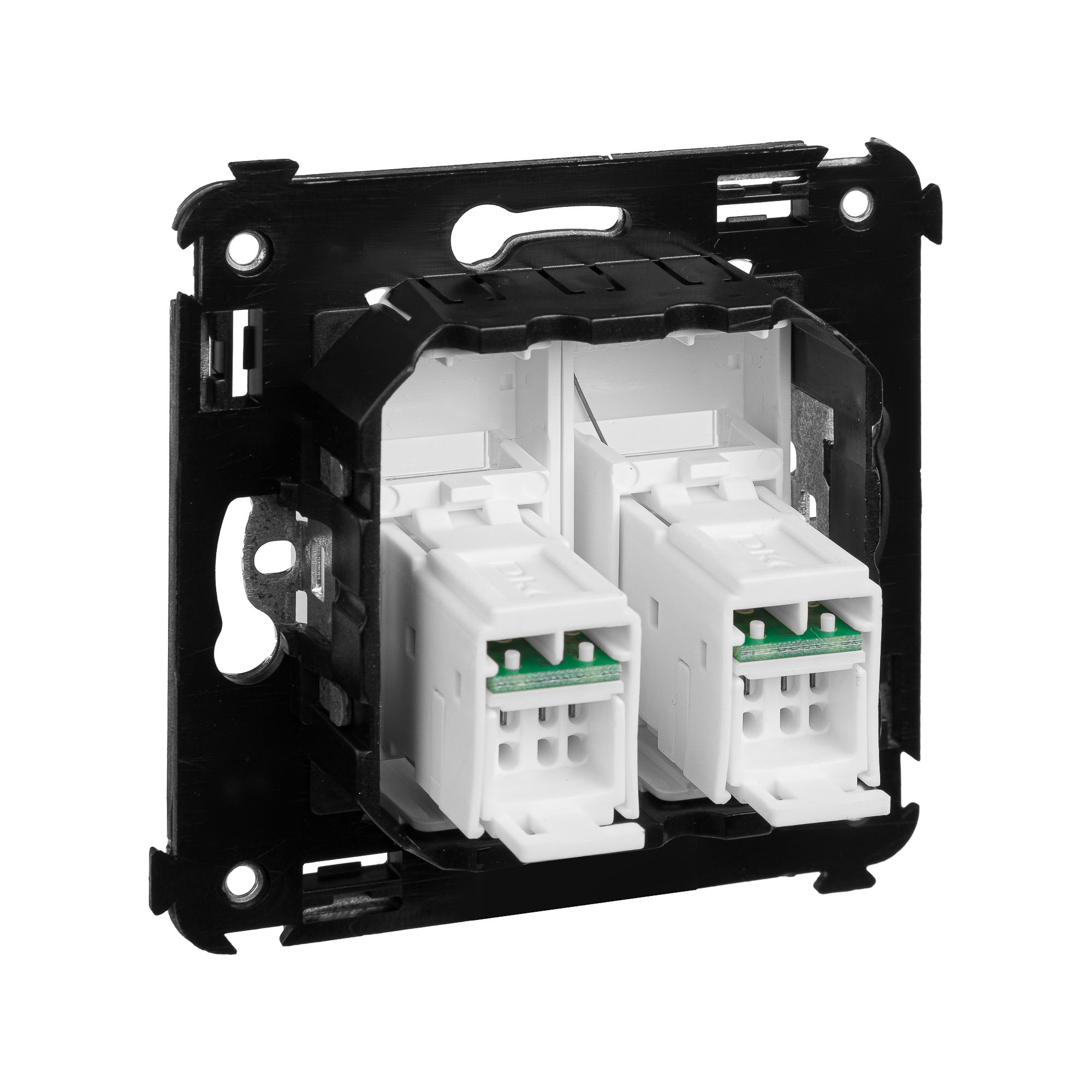 Компьютерная розетка RJ-45 в стену, кат.6 двойная,"Avanti", "Белое облако"