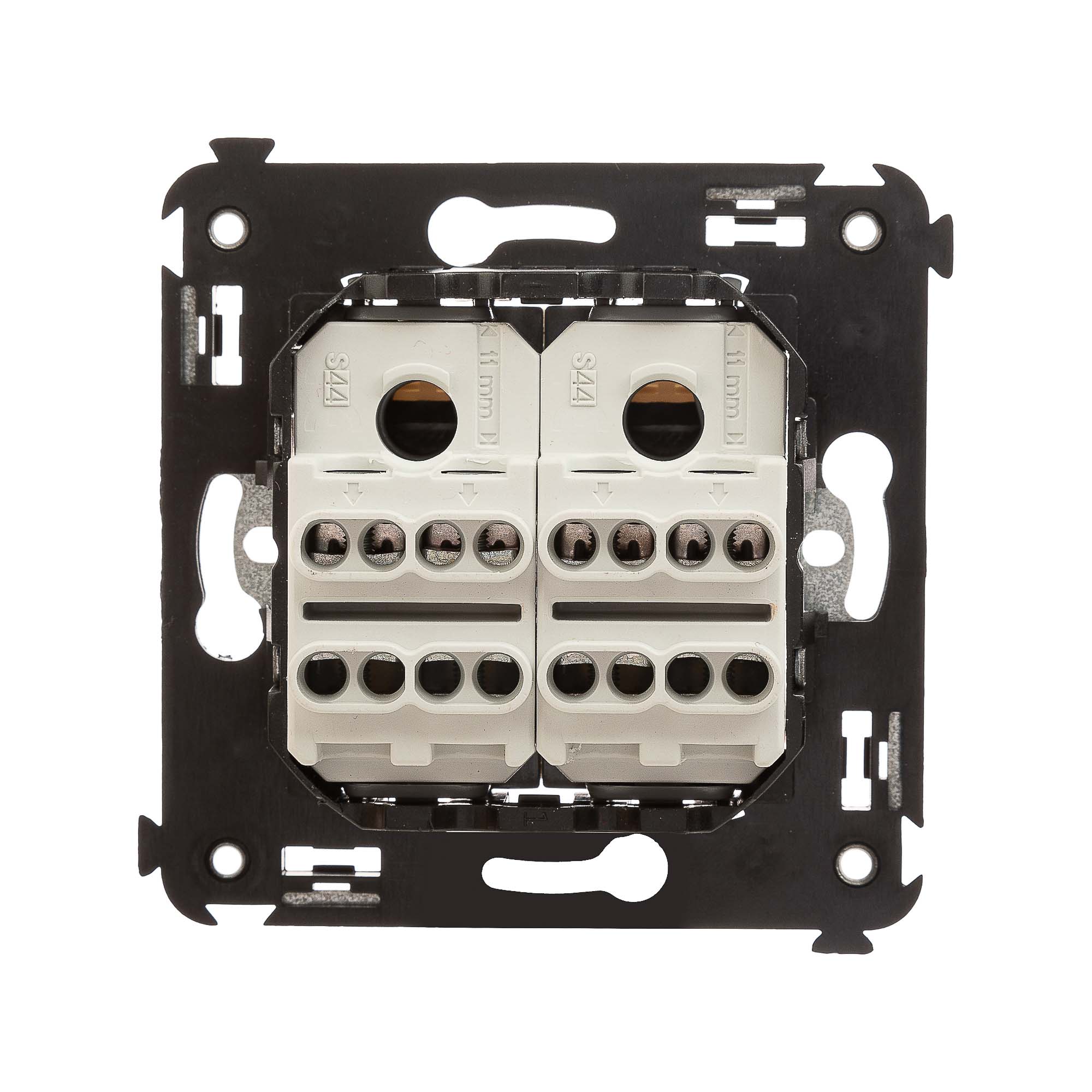 Инвертор двухклавишный в стену, "Avanti", "Ванильная дымка"