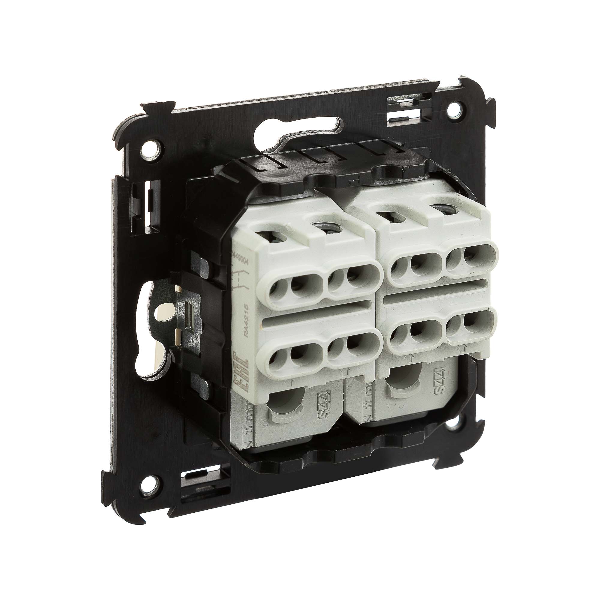 Инвертор двухклавишный в стену, "Avanti", "Ванильная дымка"