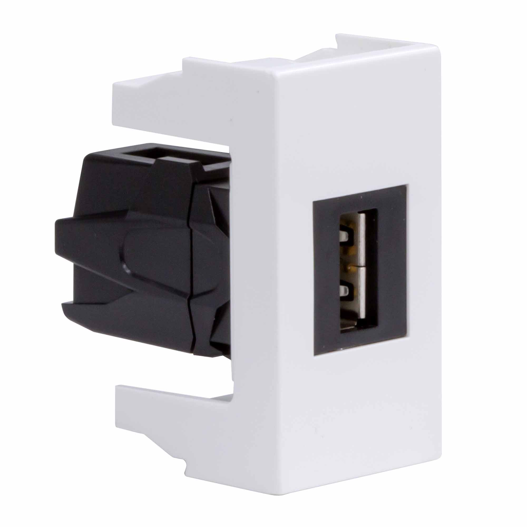 USB 2.0 розетка, Viva, белая, 1 мод.