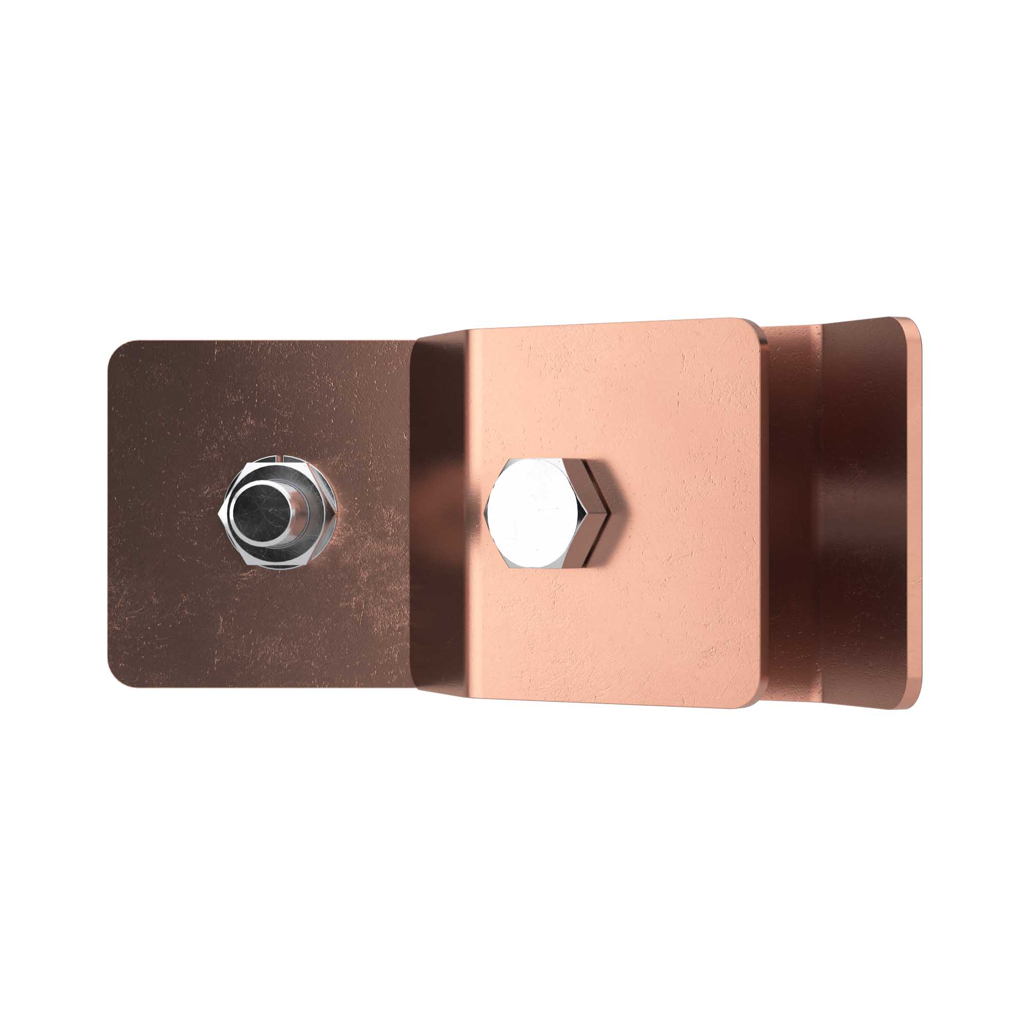 Держатель прутка на водостоке с болтом, медь