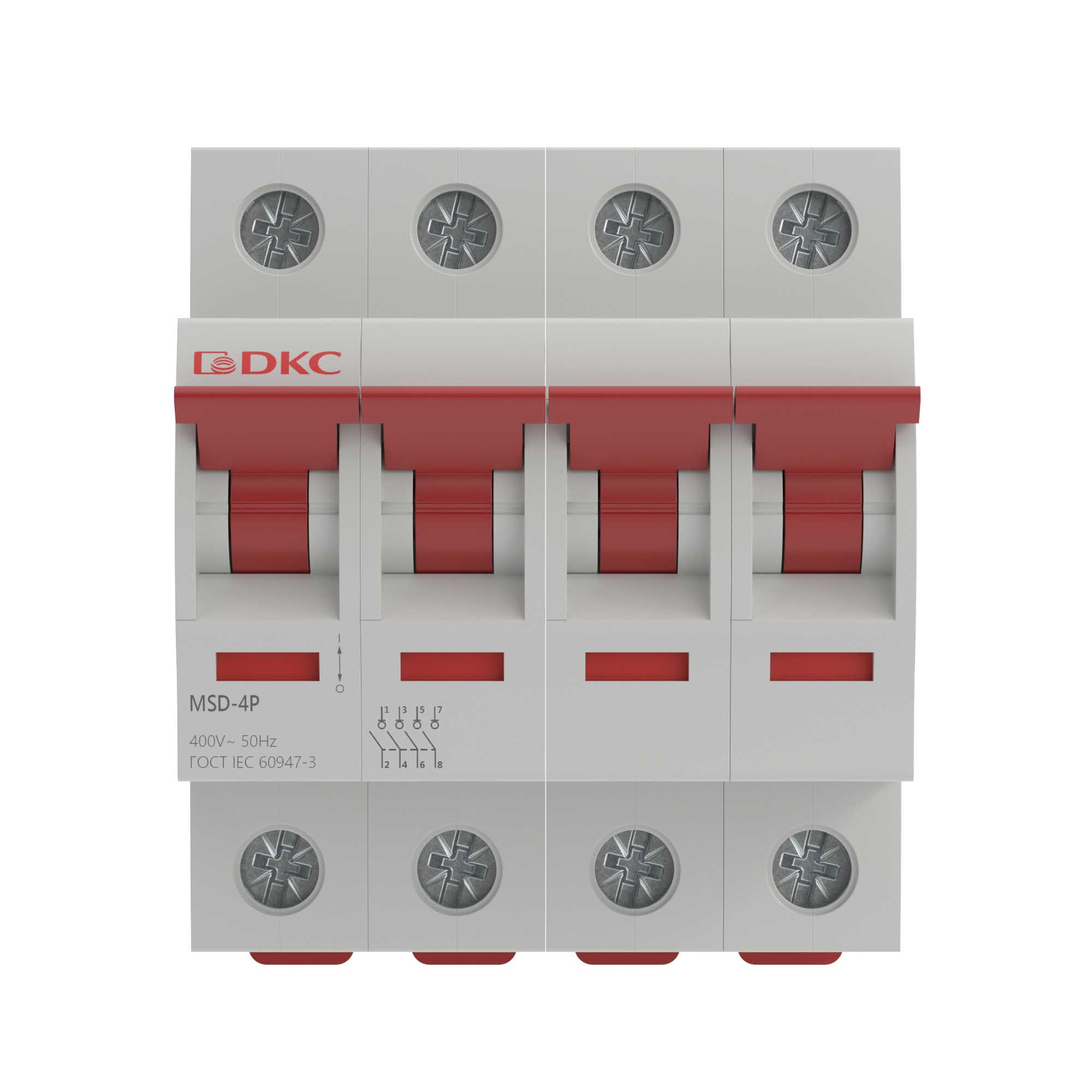 Выключатель нагрузки модульный YON max типа MSD, 4 полюса, 40А