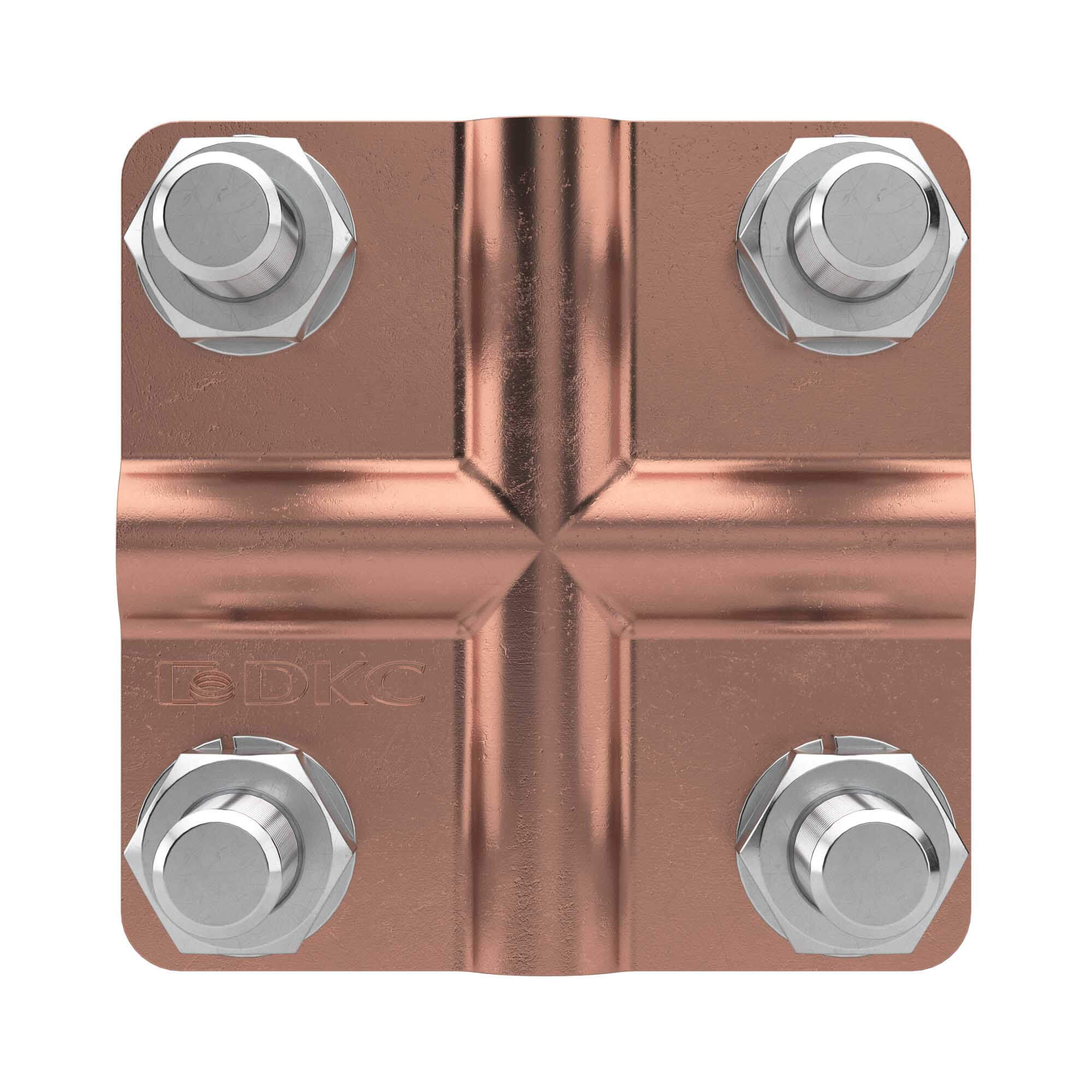 Соединитель пруток-пруток, D8 мм, медь