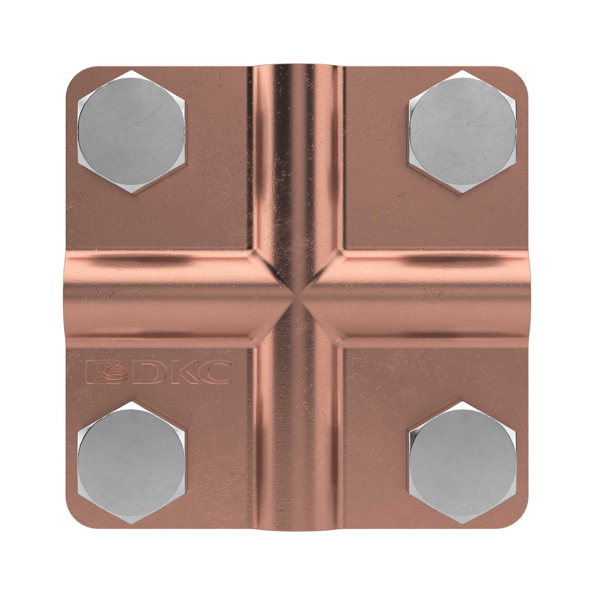 Соединитель пруток-пруток, D8 мм, медь