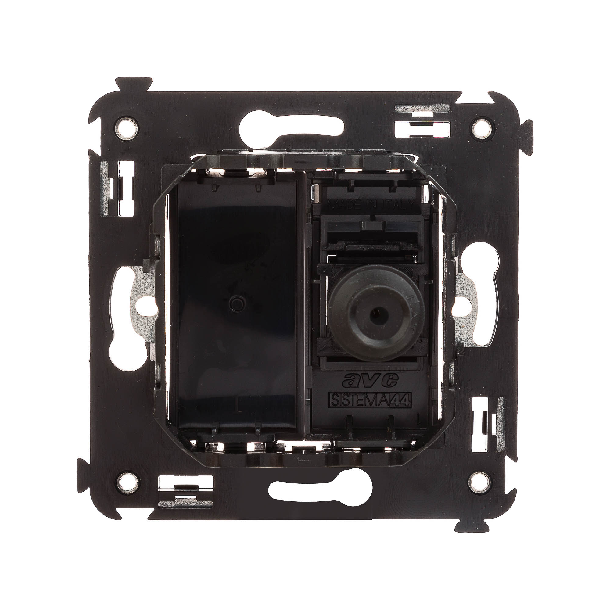 Розетка TV одиночная в стену, "Avanti", "Черный матовый"