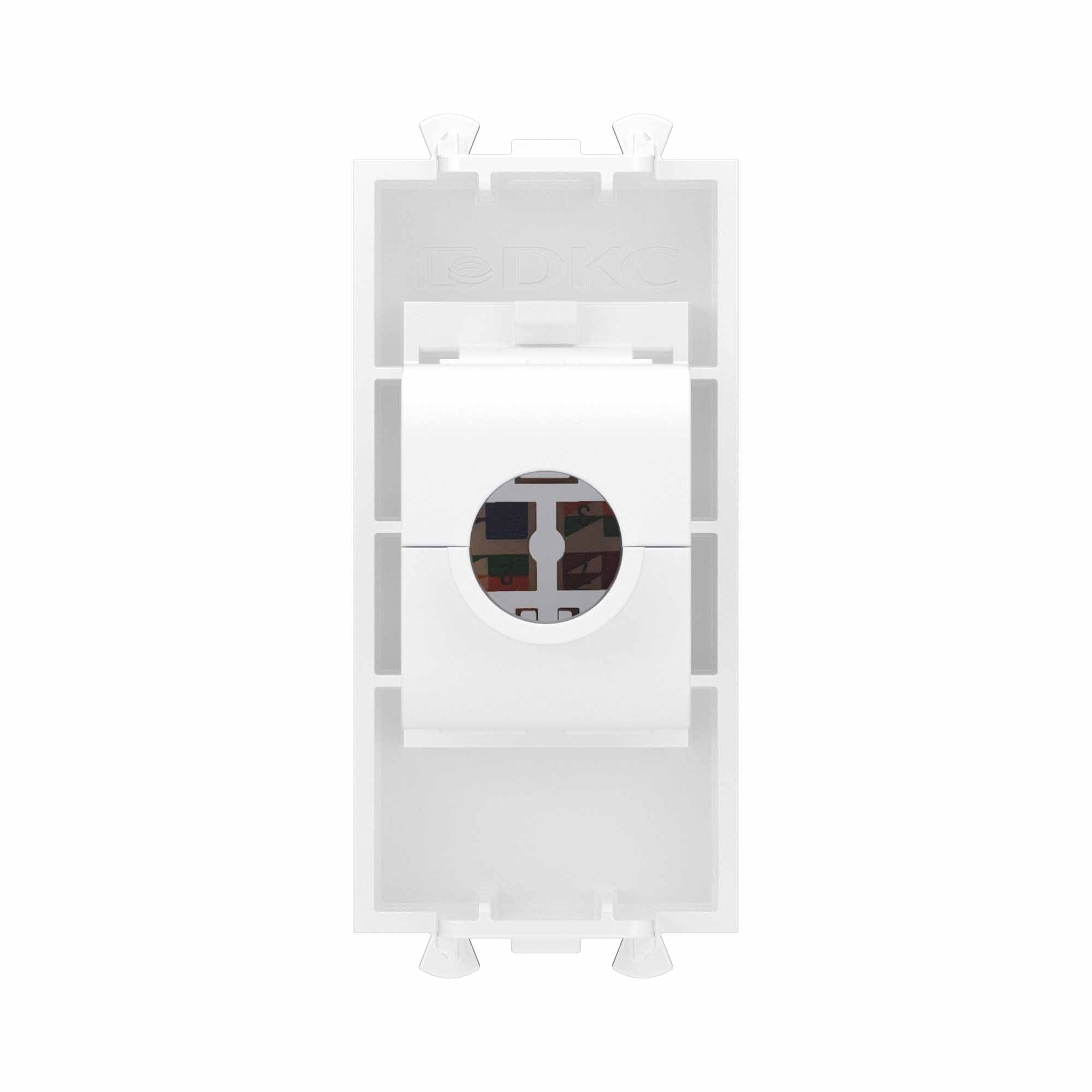 Компьютерная розетка RJ-45 без шторки модульная , кат.6А, "Avanti", "Белое облако", 1 модуль