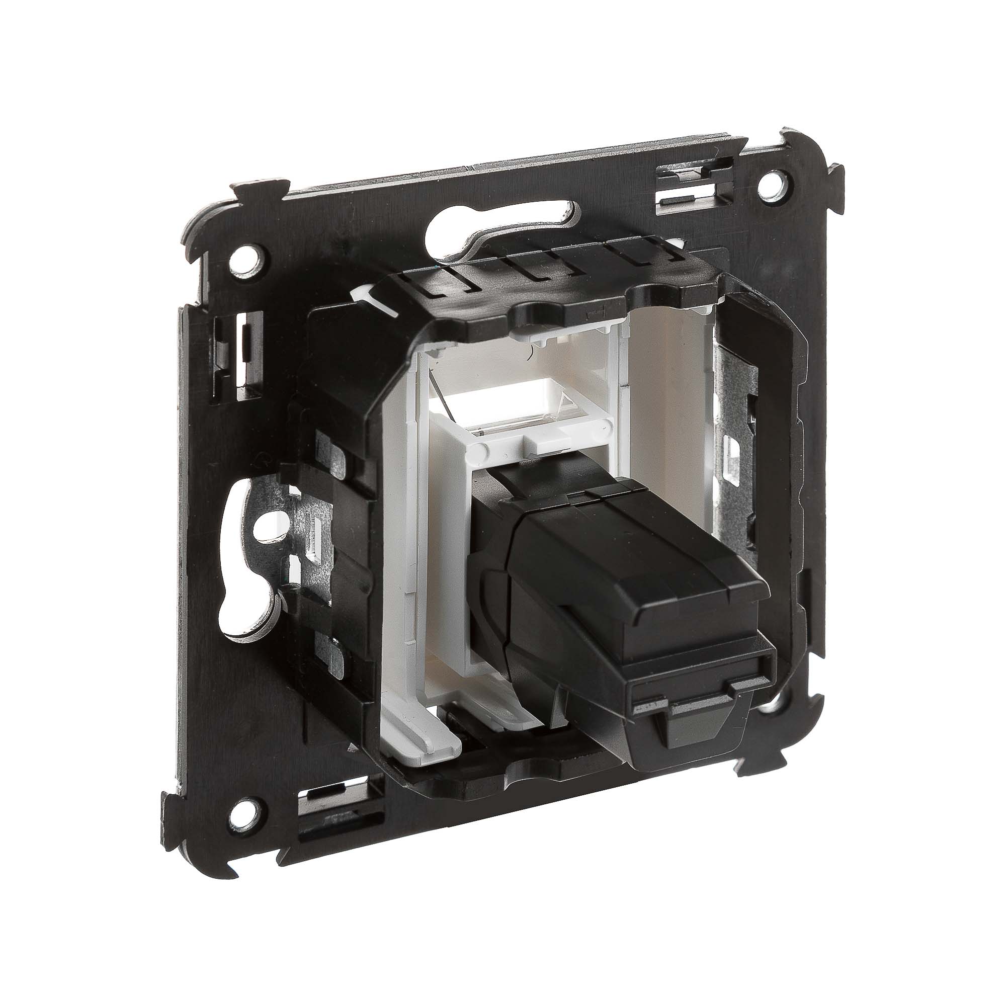 USB 2.0 розетка одинарная в стену, тип А-А, "Avanti", "Белое облако"