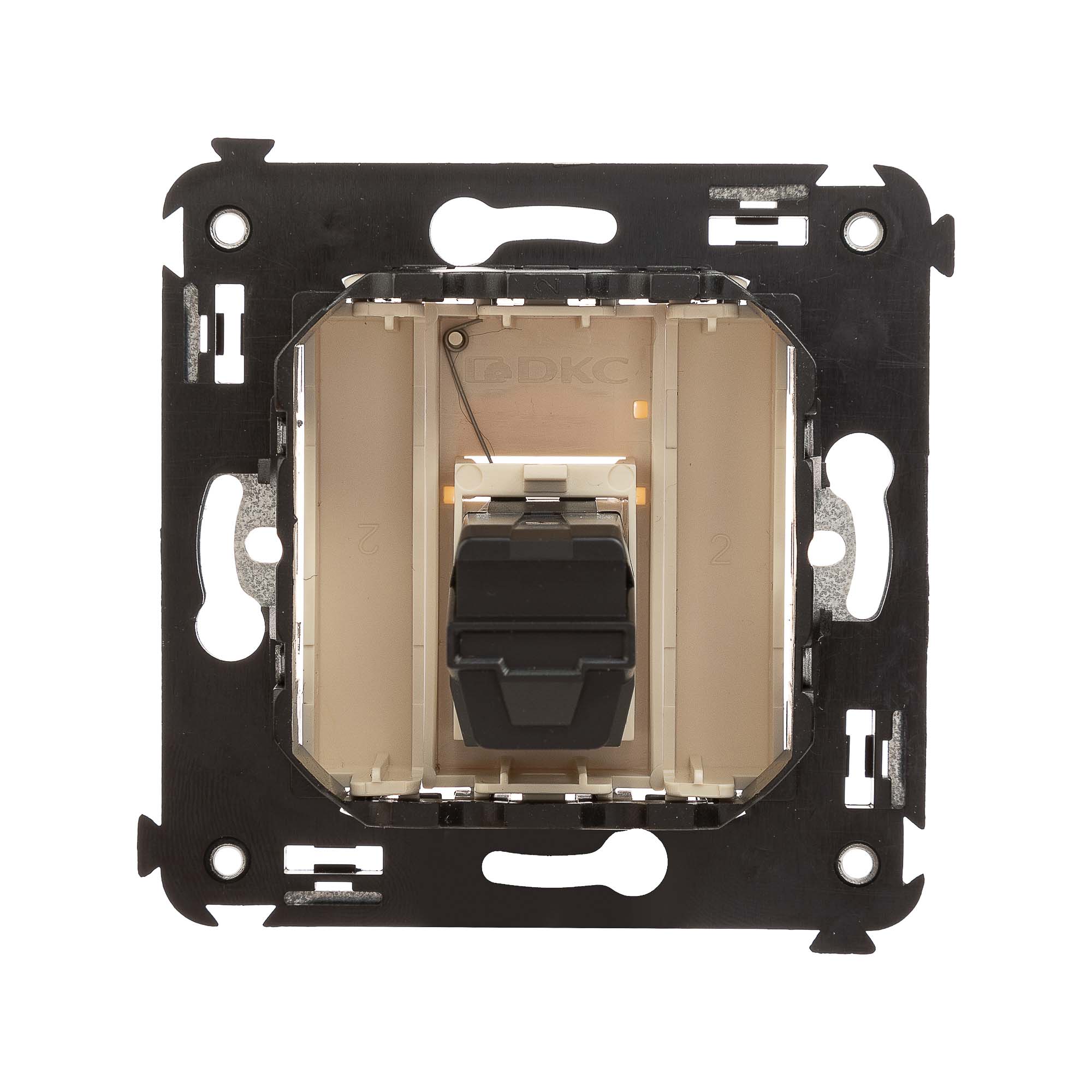 USB 2.0 розетка одинарная в стену, тип А-А, "Avanti", "Ванильная дымка"