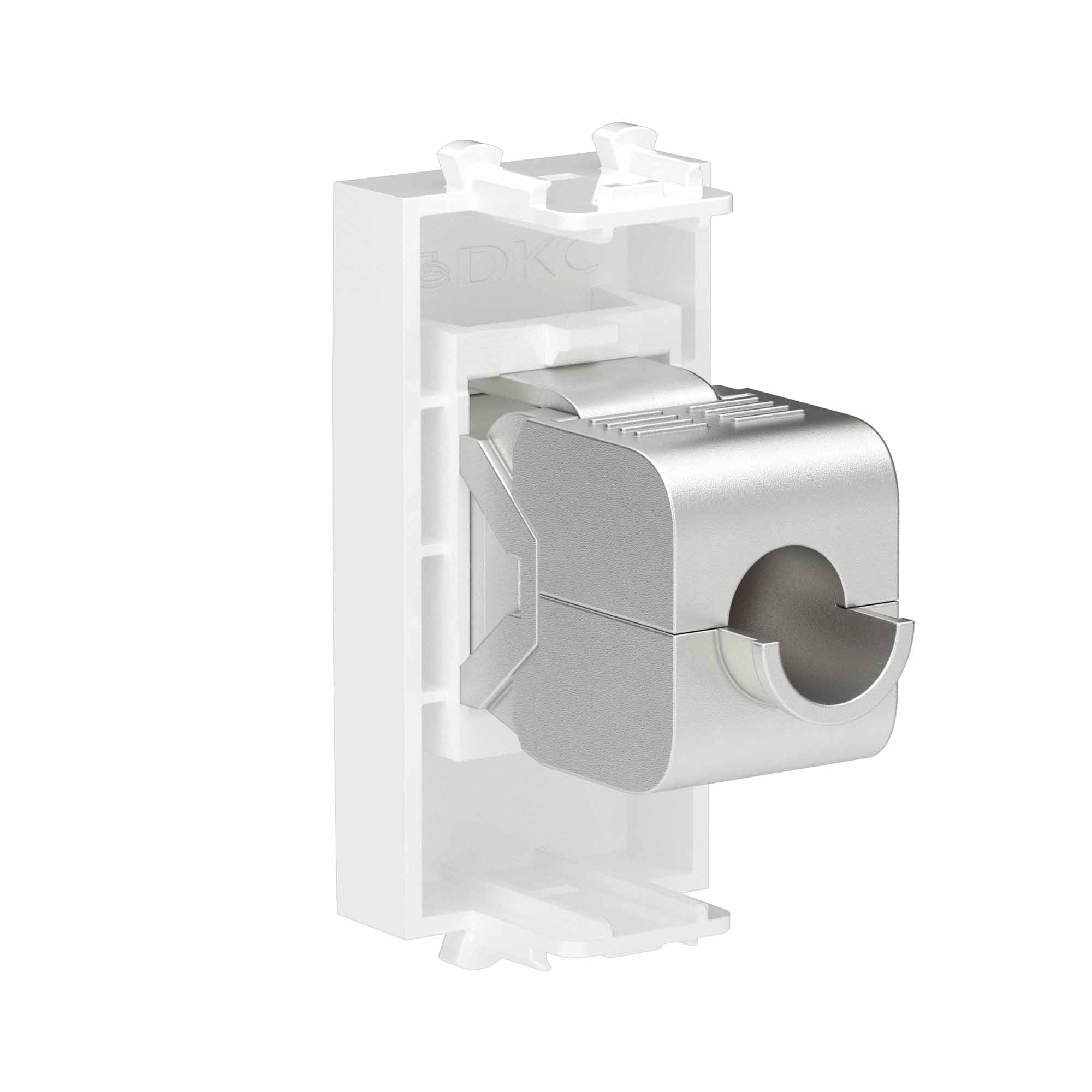 Компьютерная розетка RJ-45 без шторки модульная, кат.6 экранированная, "Avanti", "Белое облако", 1 модуль