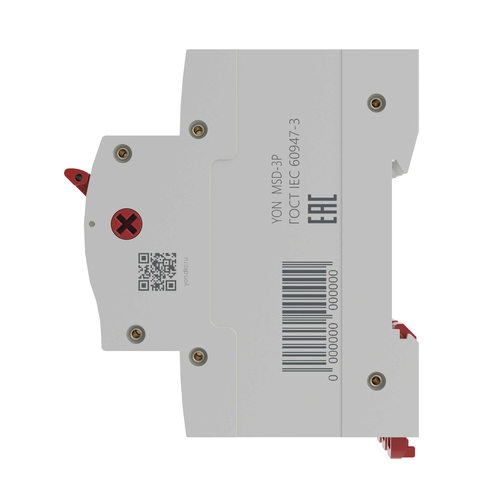 Выключатель нагрузки модульный YON max типа MSD, 3 полюса, 63А