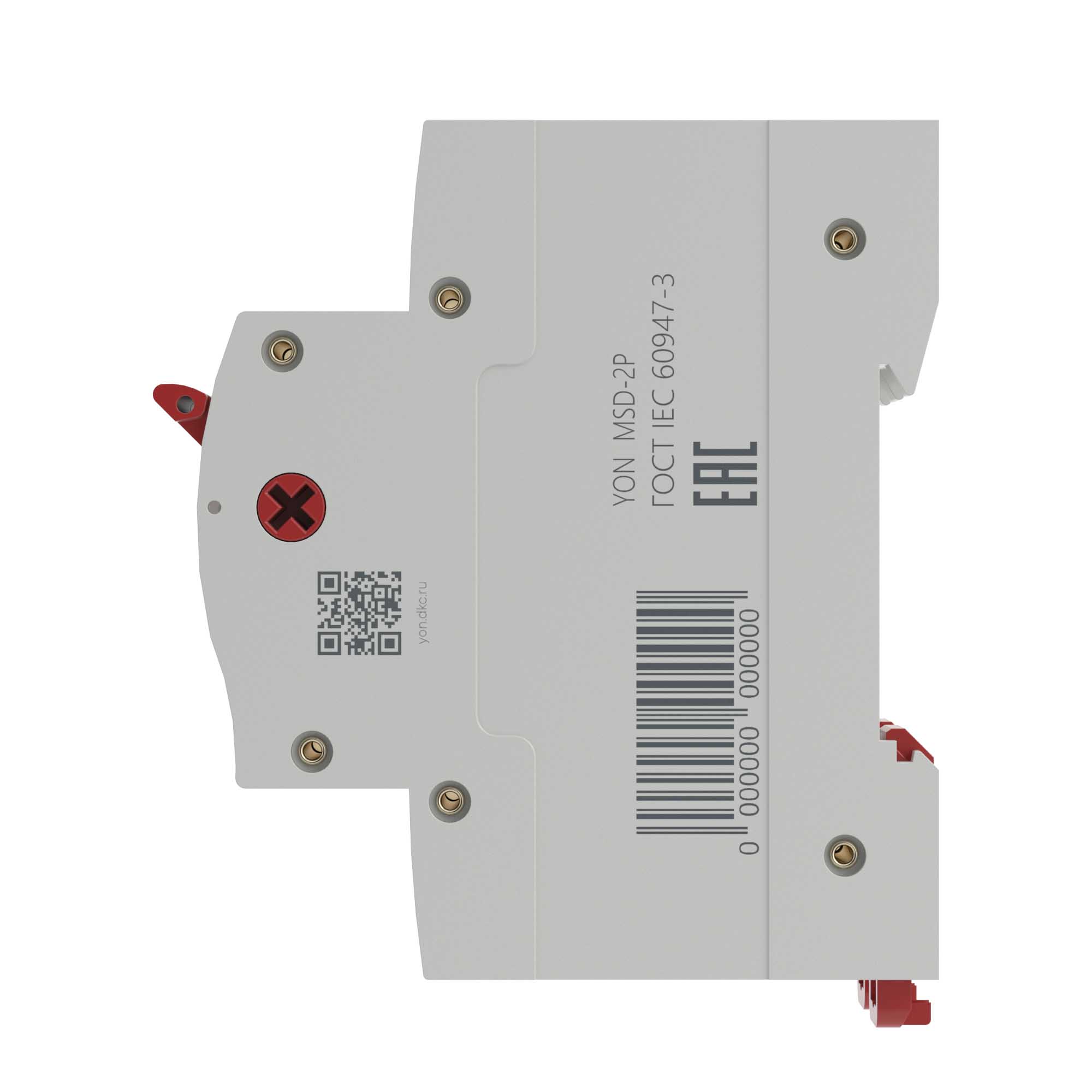 Выключатель нагрузки модульный YON max типа MSD, 2 полюса, 80А