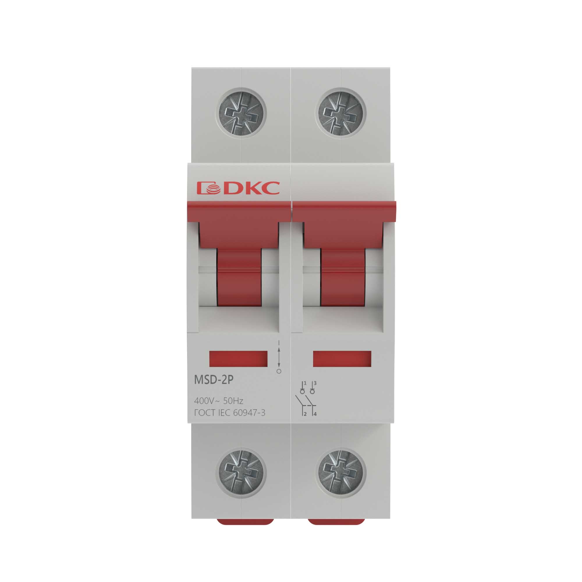 Выключатель нагрузки модульный YON max типа MSD, 2 полюса, 80А