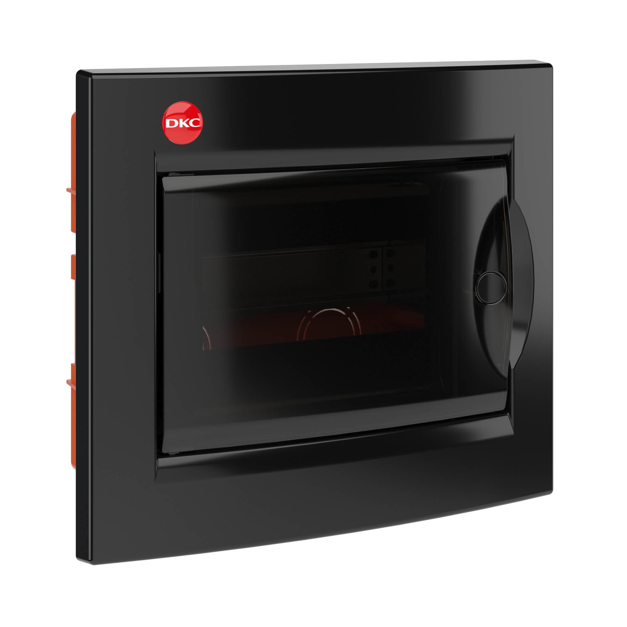 Щиток встраиваемый с дверцей 8 мод.,IP41, черный, с клеммным блоком 63А