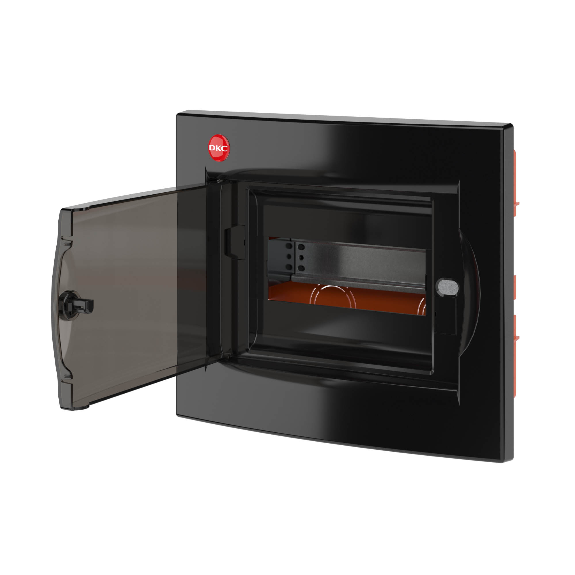 Щиток встраиваемый с дверцей 8 мод.,IP41, черный, с клеммным блоком 63А