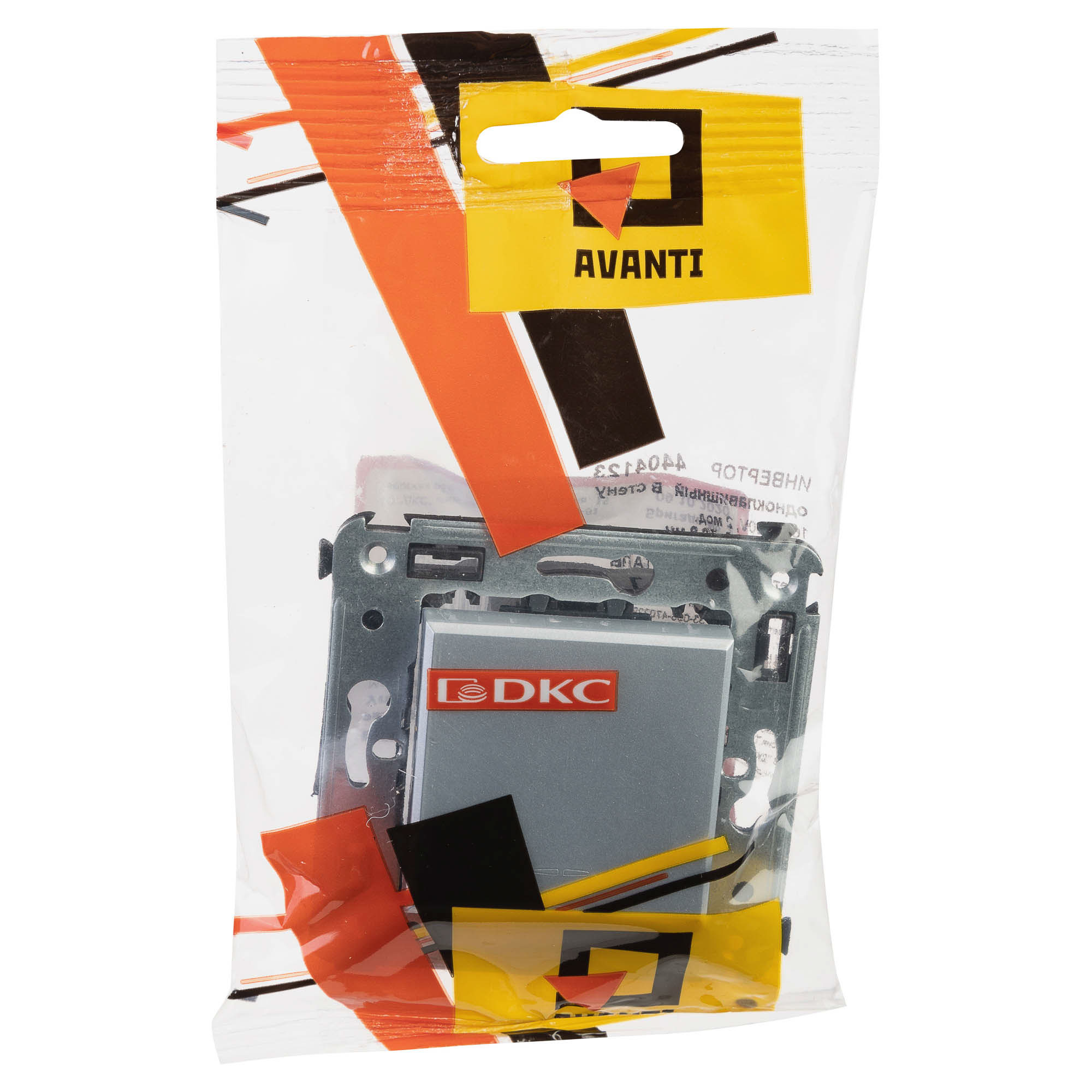 Инвертор одноклавишный в стену, "Avanti", "Закаленная сталь"