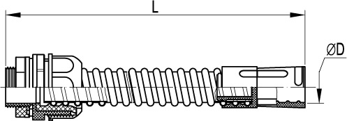 Муфта 50мм гибкая труба-коробка IP65
