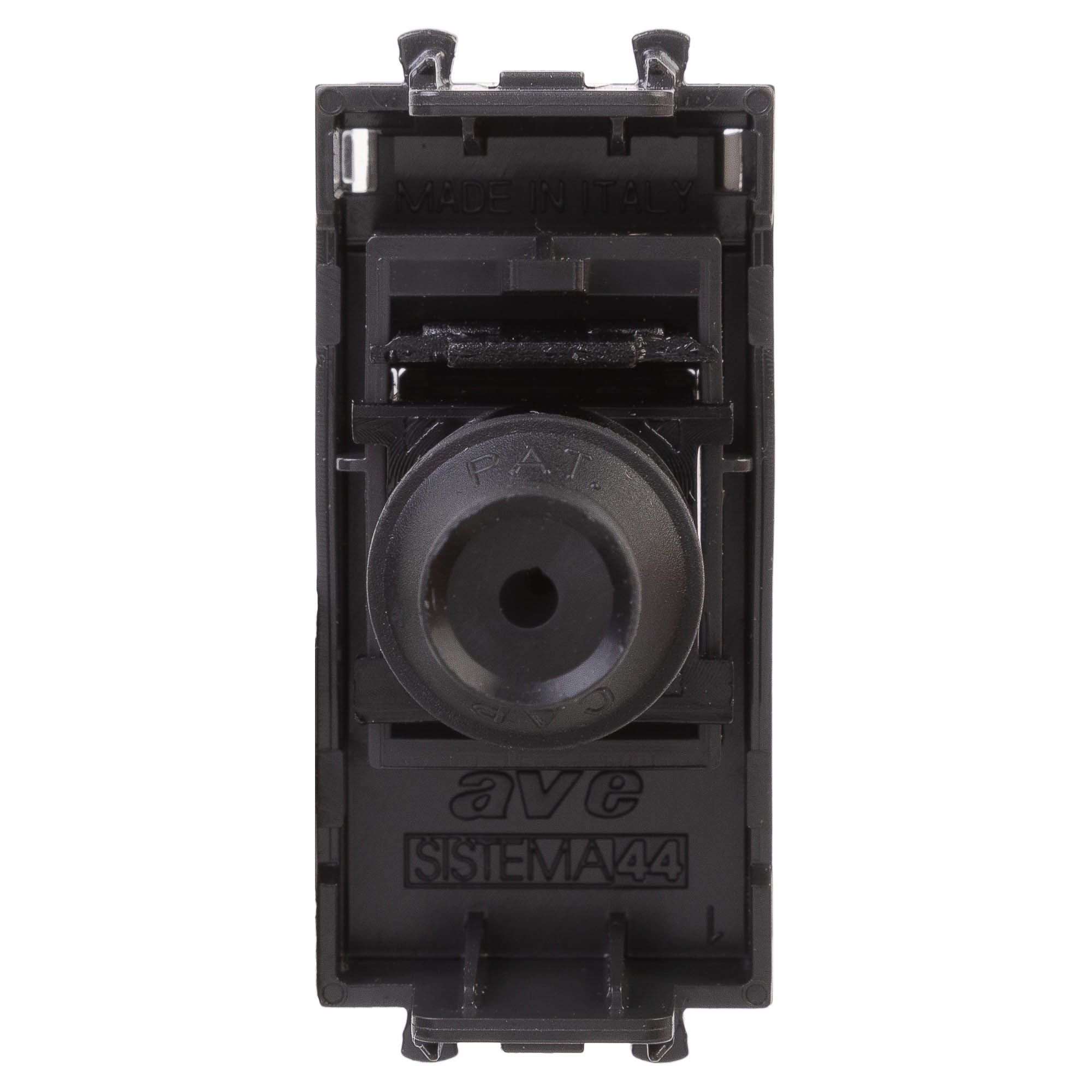 Розетка TV одиночная модульная, "Avanti", "Черный матовый", 1 модуль