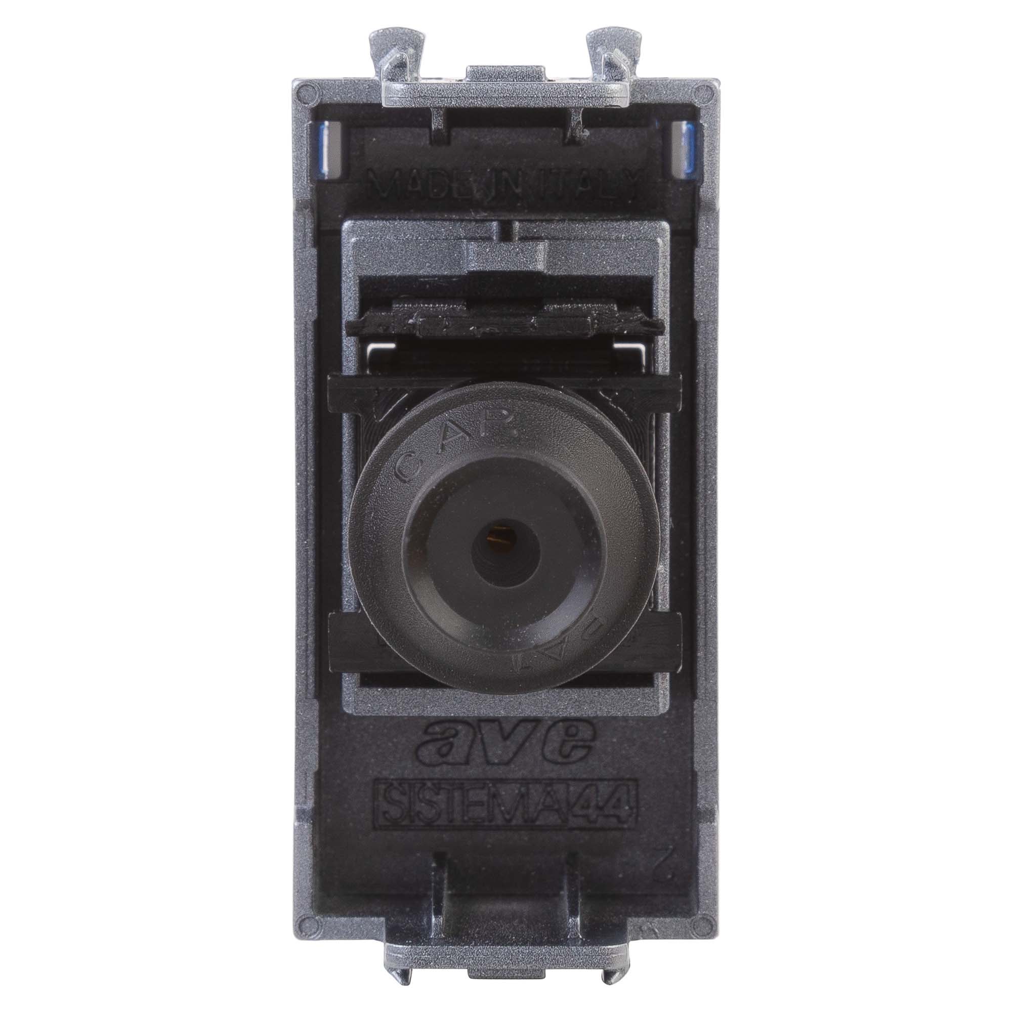 Розетка TV одиночная модульная,  "Avanti", "Закаленная сталь", 1 модуль