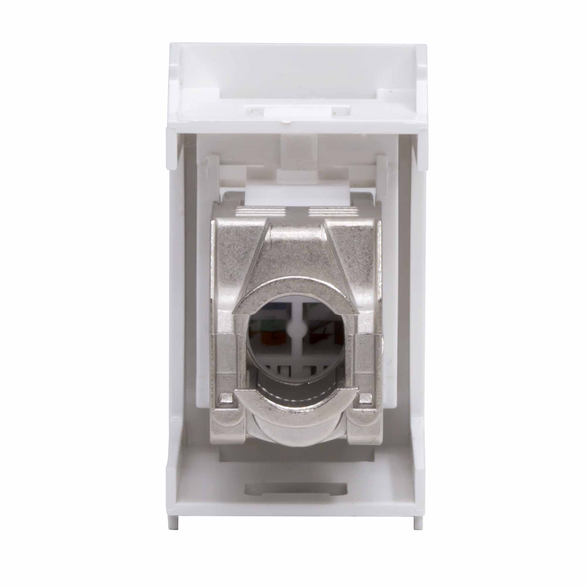 Ком.роз. RJ45 кат.6 экран., 8P8C, Viva, белая, 1мод