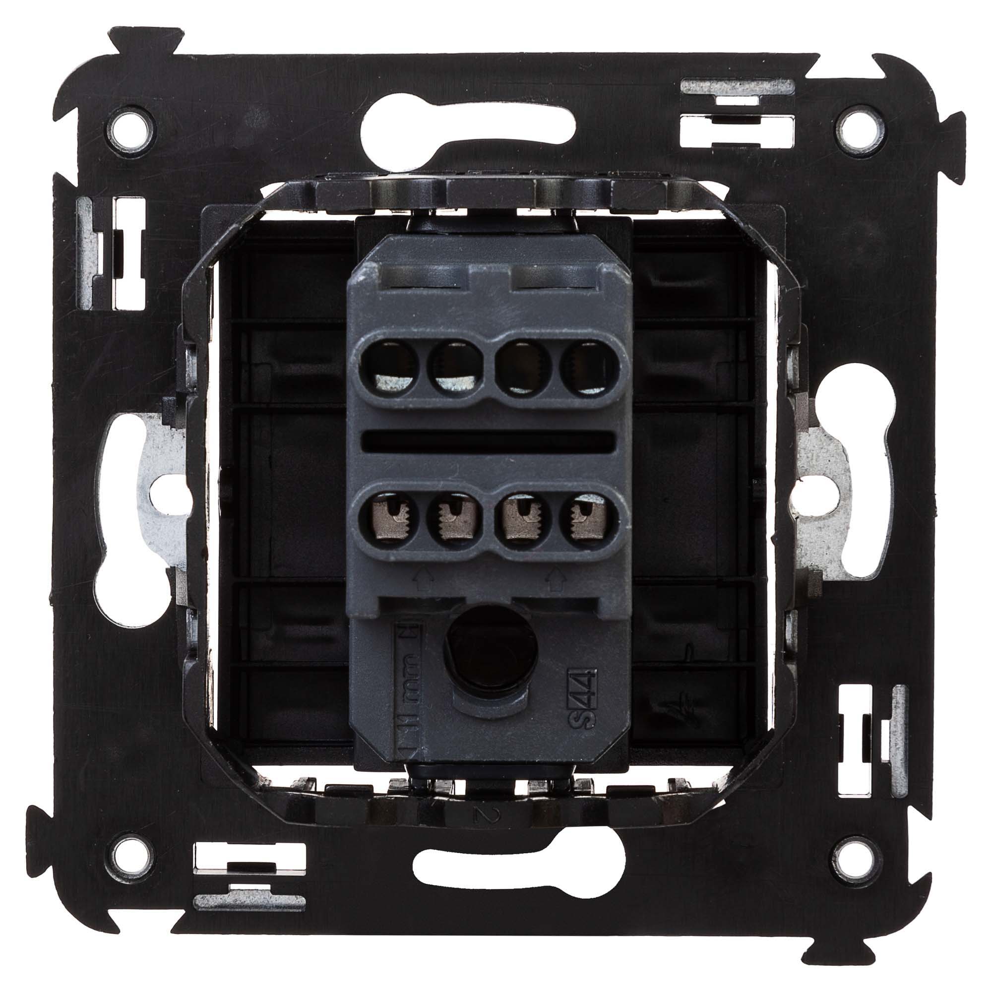 Инвертор одноклавишный в стену, "Avanti", "Черный квадрат"