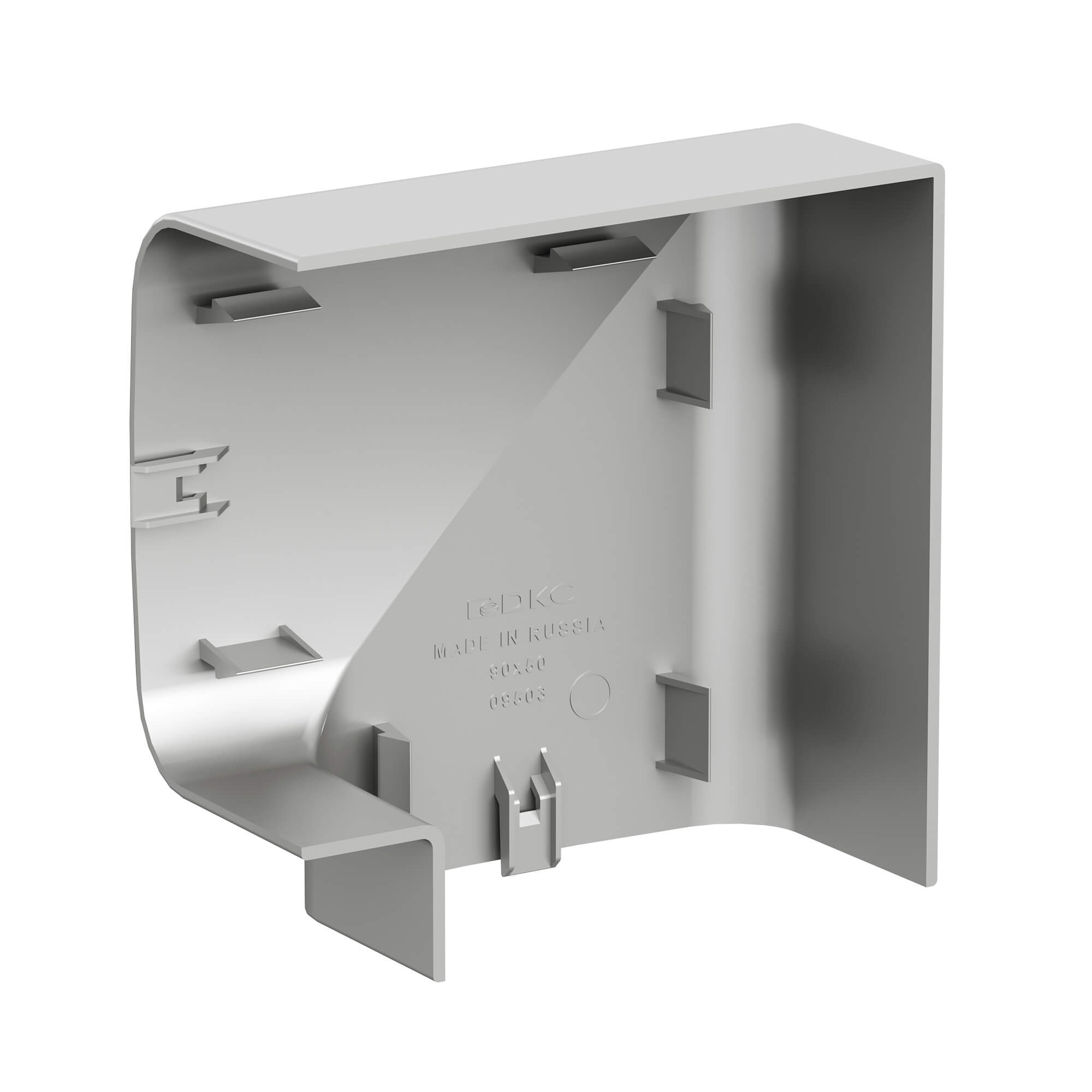 Угол плоский 90х50 мм, изменяемый, цвет серый металлик