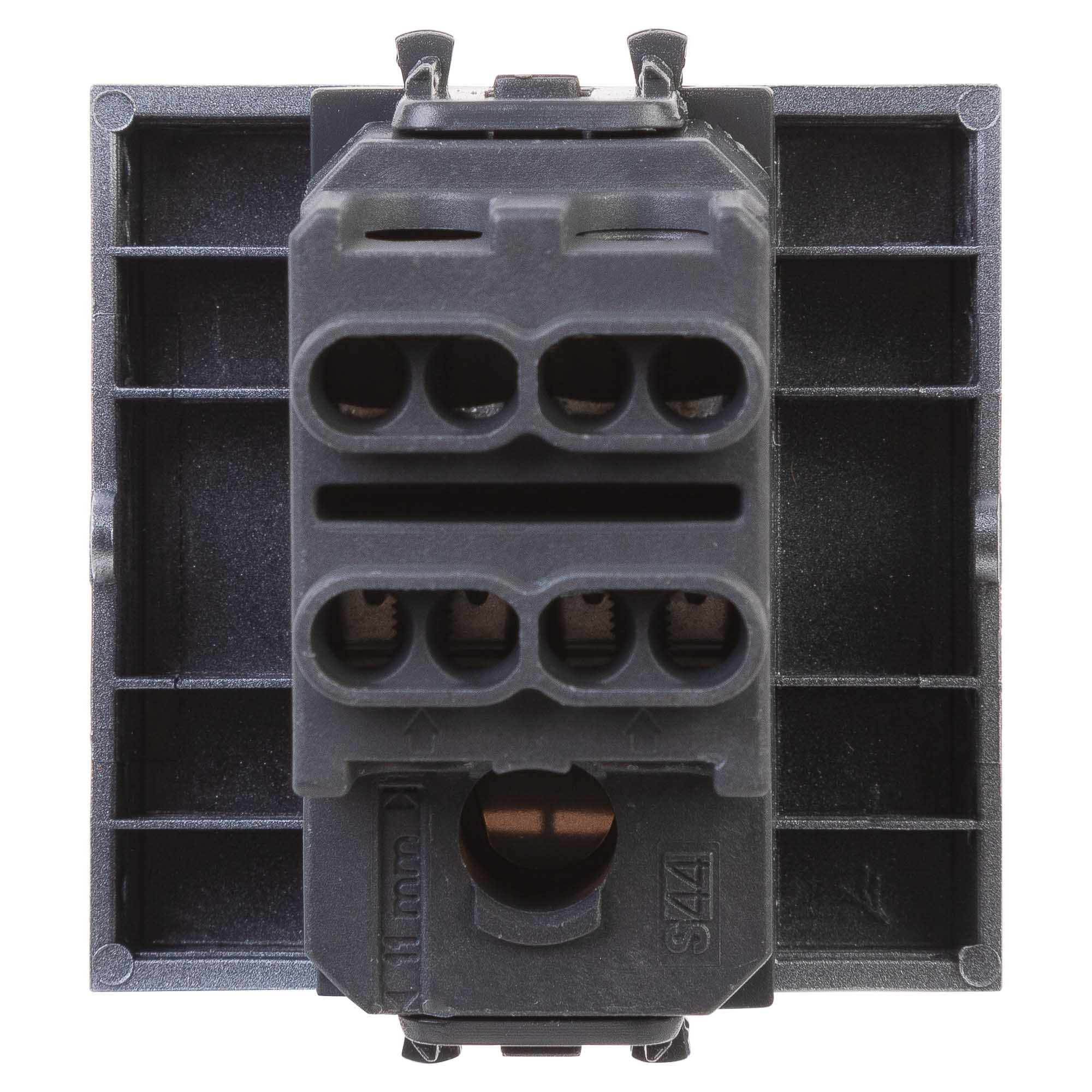 Инвертор одноклавишный модульный, "Avanti", "Закаленная сталь", 2 модуля