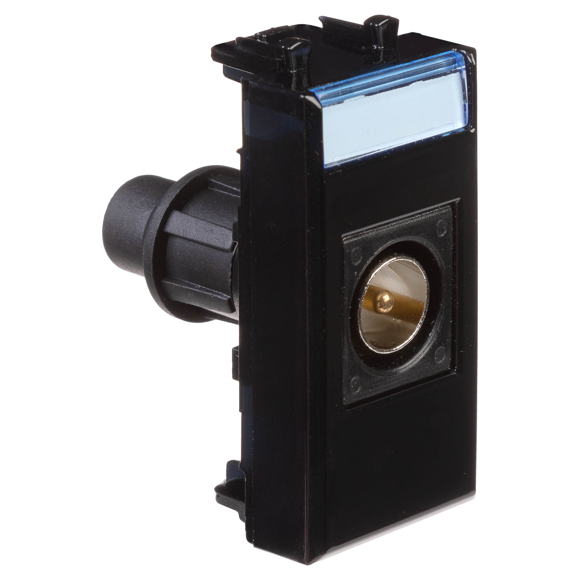 Розетка TV одиночная модульная, "Avanti", "Черный квадрат", 1 модуль