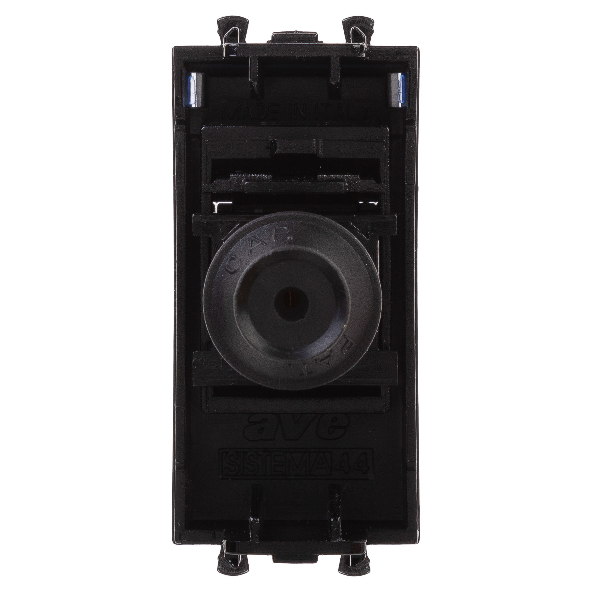 Розетка TV одиночная модульная, "Avanti", "Черный квадрат", 1 модуль