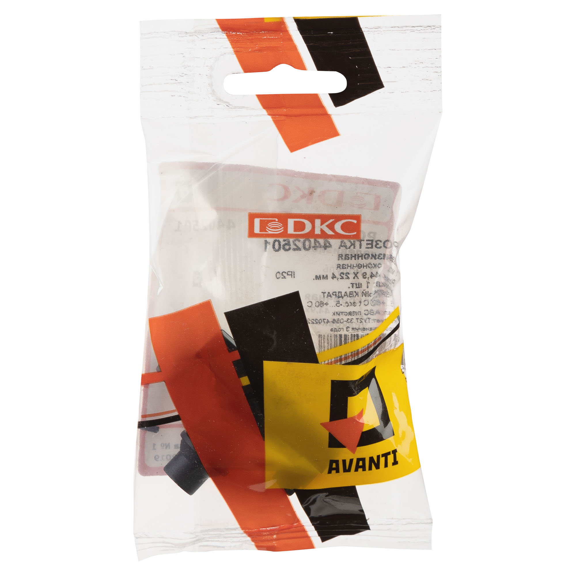 Розетка TV одиночная модульная, "Avanti", "Черный квадрат", 1 модуль