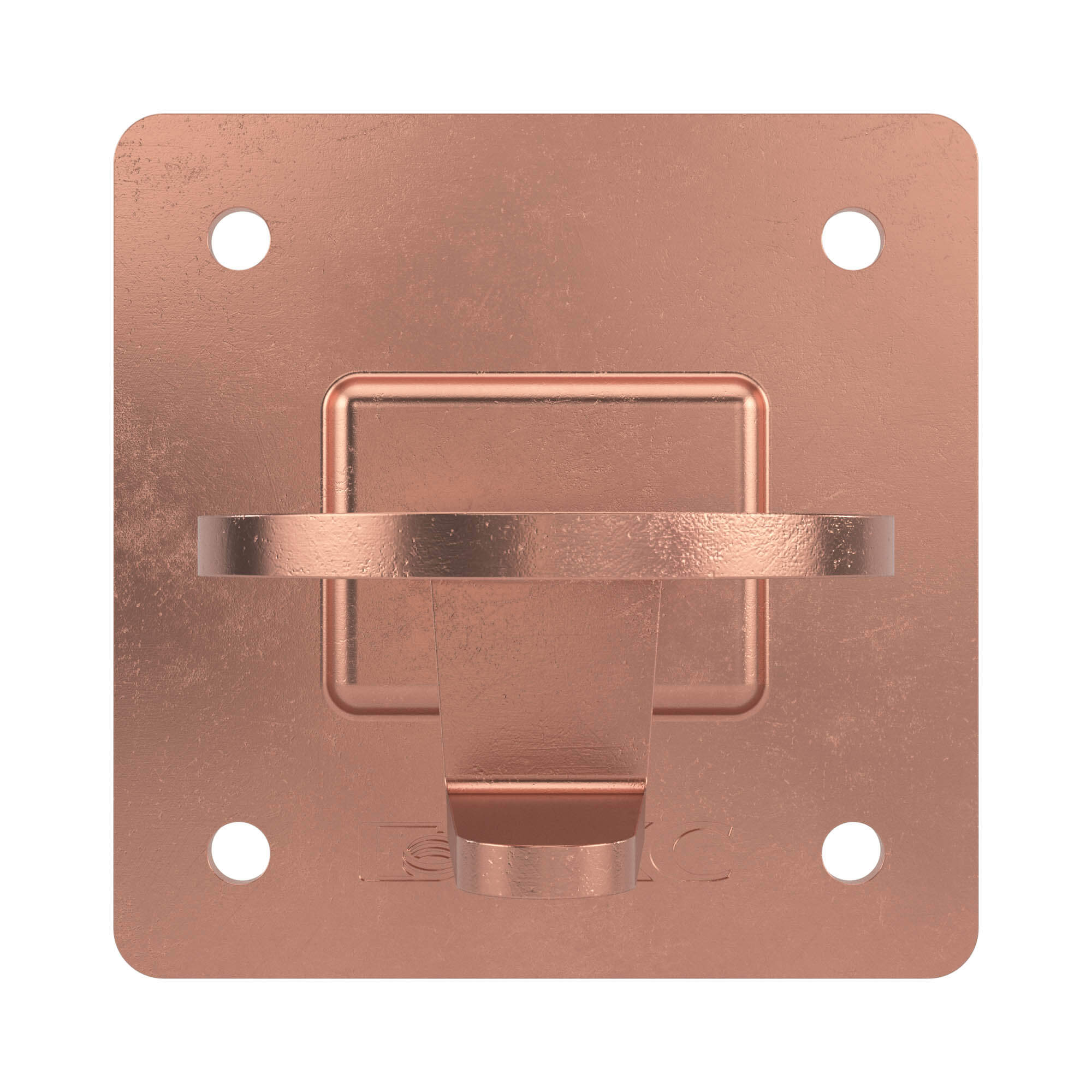 Металлический держатель для плоской кровли, 100 мм, медь