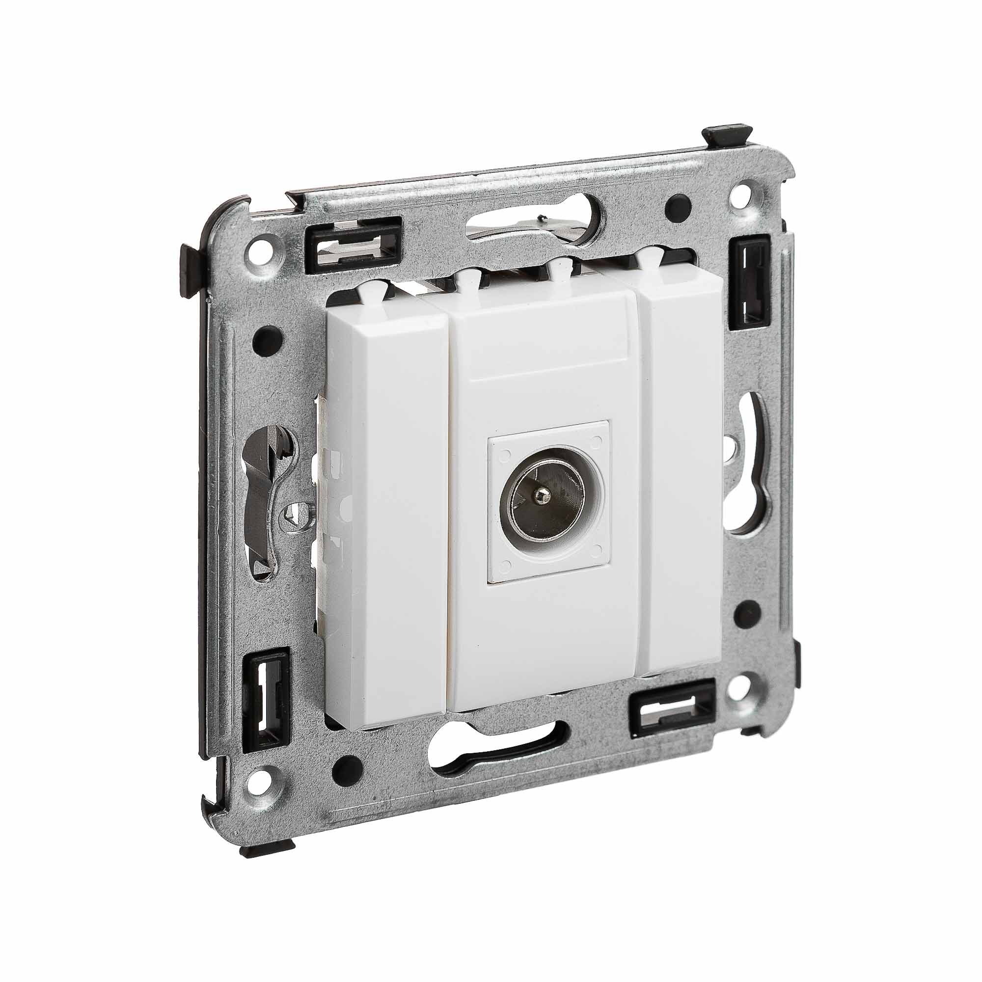 Розетка TV одиночная в стену, "Avanti", "Белое облако"