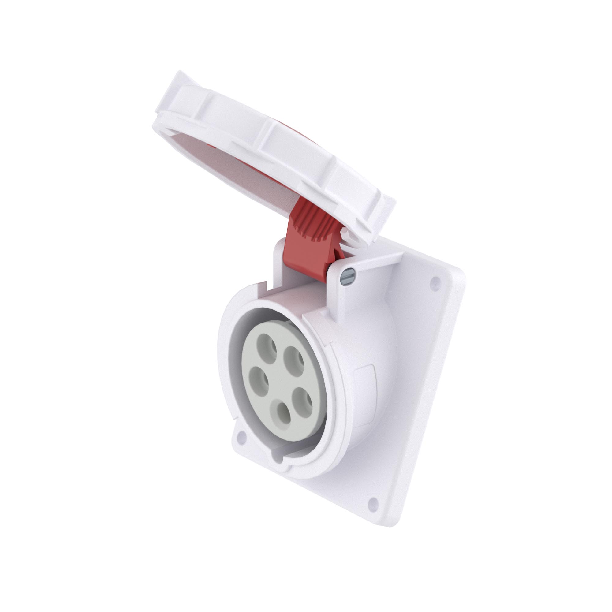 Розетка панельная с наклоном PAS IP67 16A 3P+E+N 400В