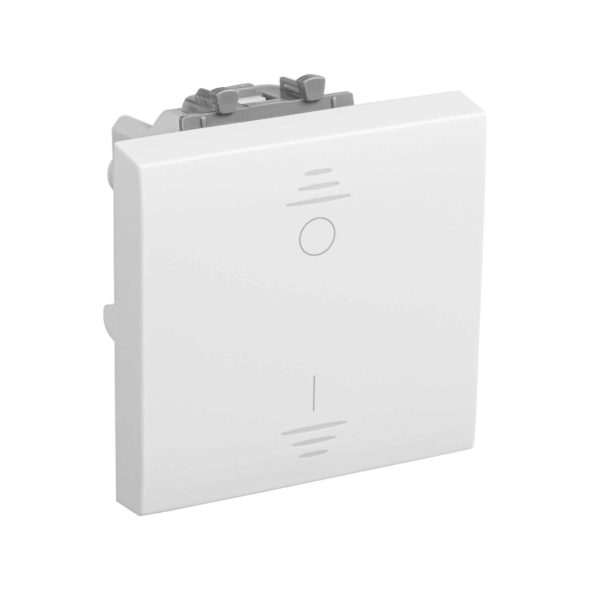 Выключатель двухполюсный одноклавишный модульный, "Avanti", "Белое облако", 2 модуля