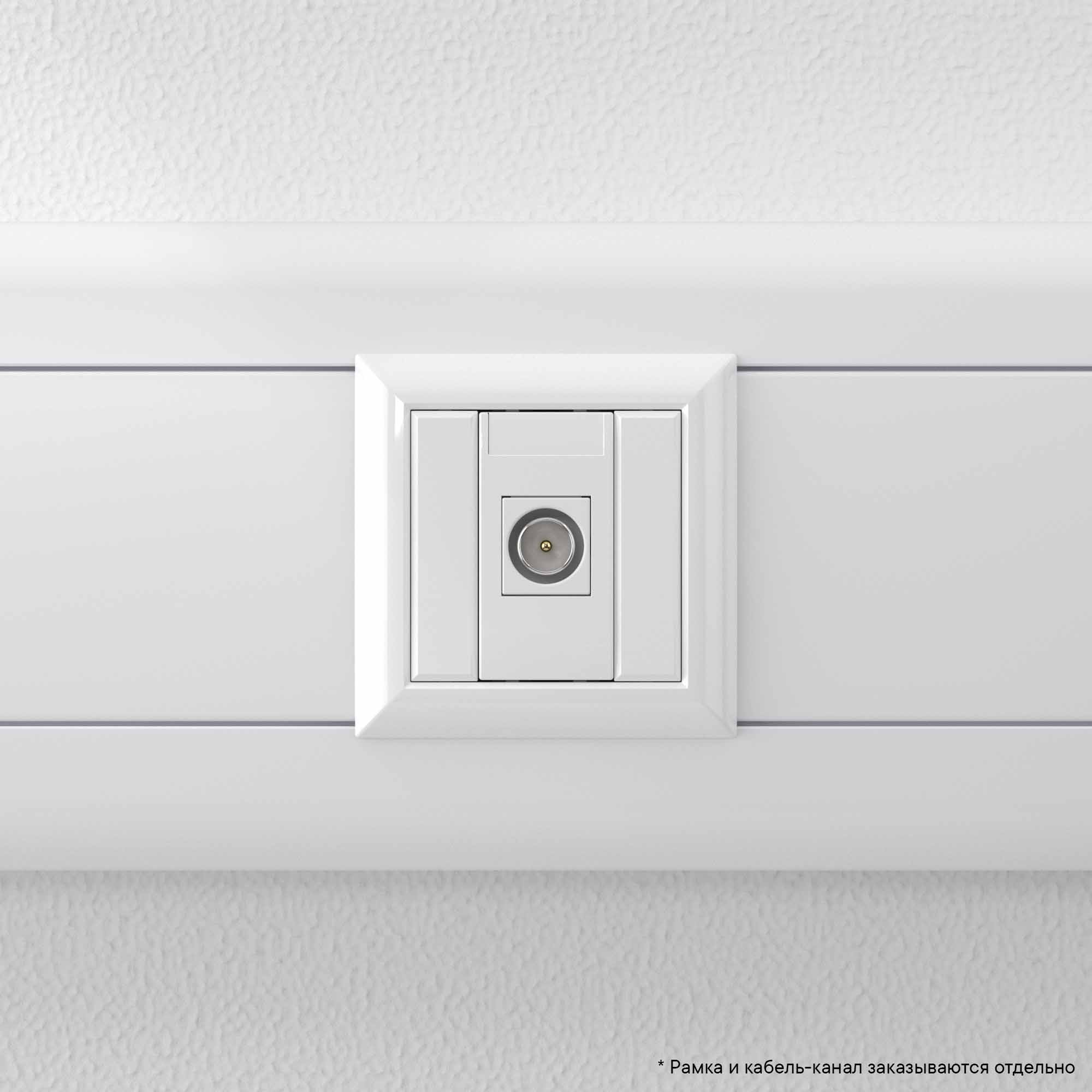 Розетка TV одиночная модульная, "Avanti", "Белое облако", 1 модуль