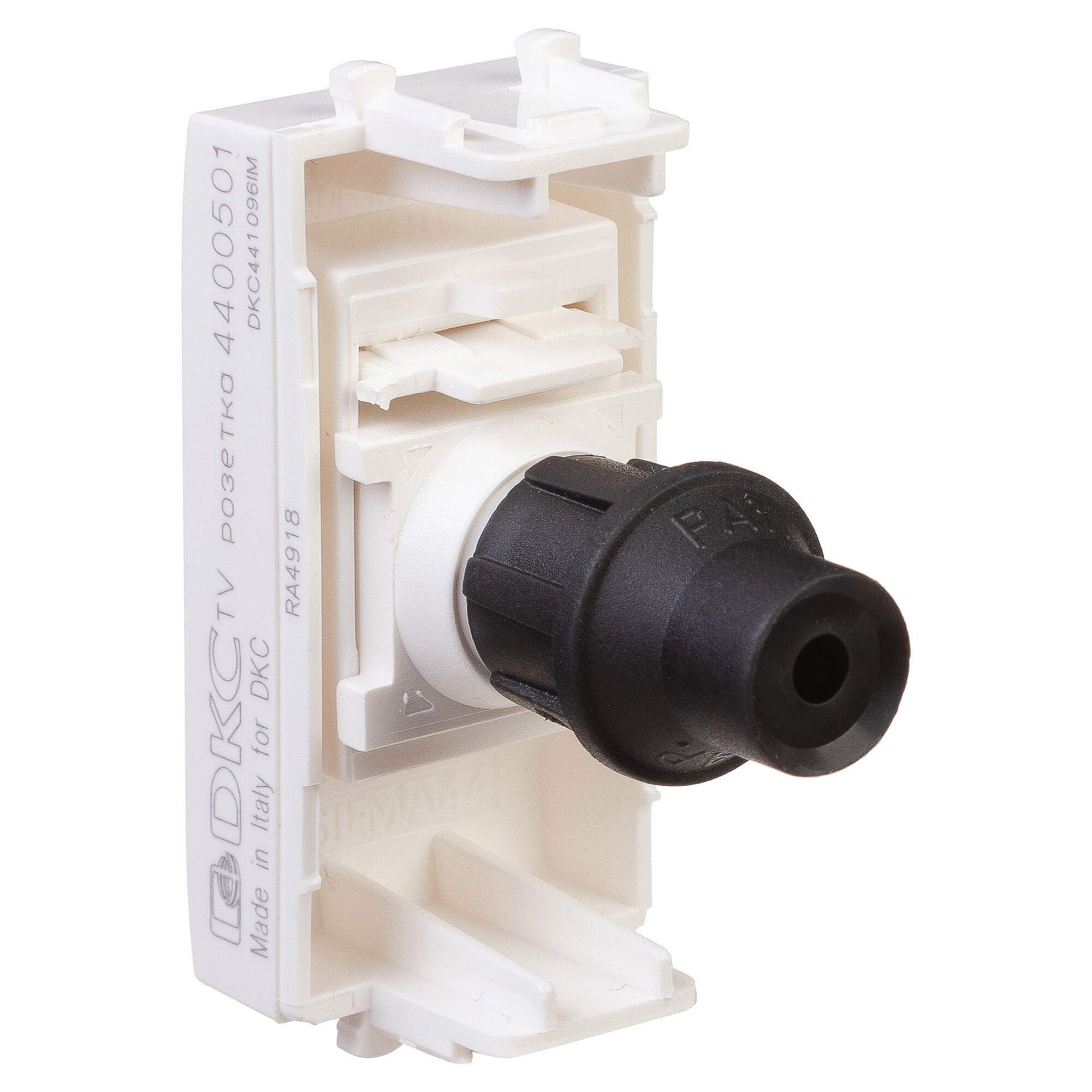 Розетка TV одиночная модульная, "Avanti", "Белое облако", 1 модуль