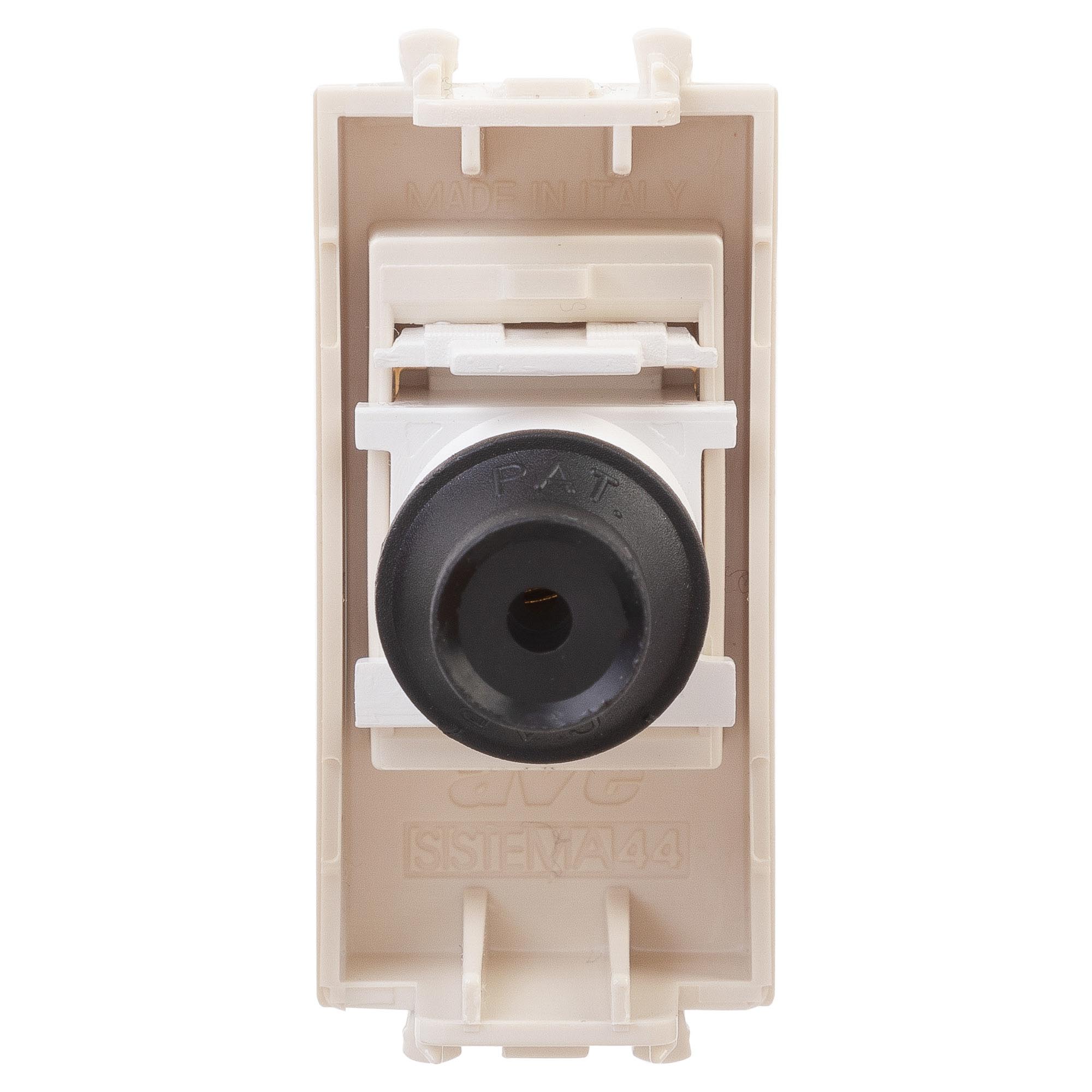 Розетка TV одиночная модульная, "Avanti", "Ванильная дымка", 1 модуль