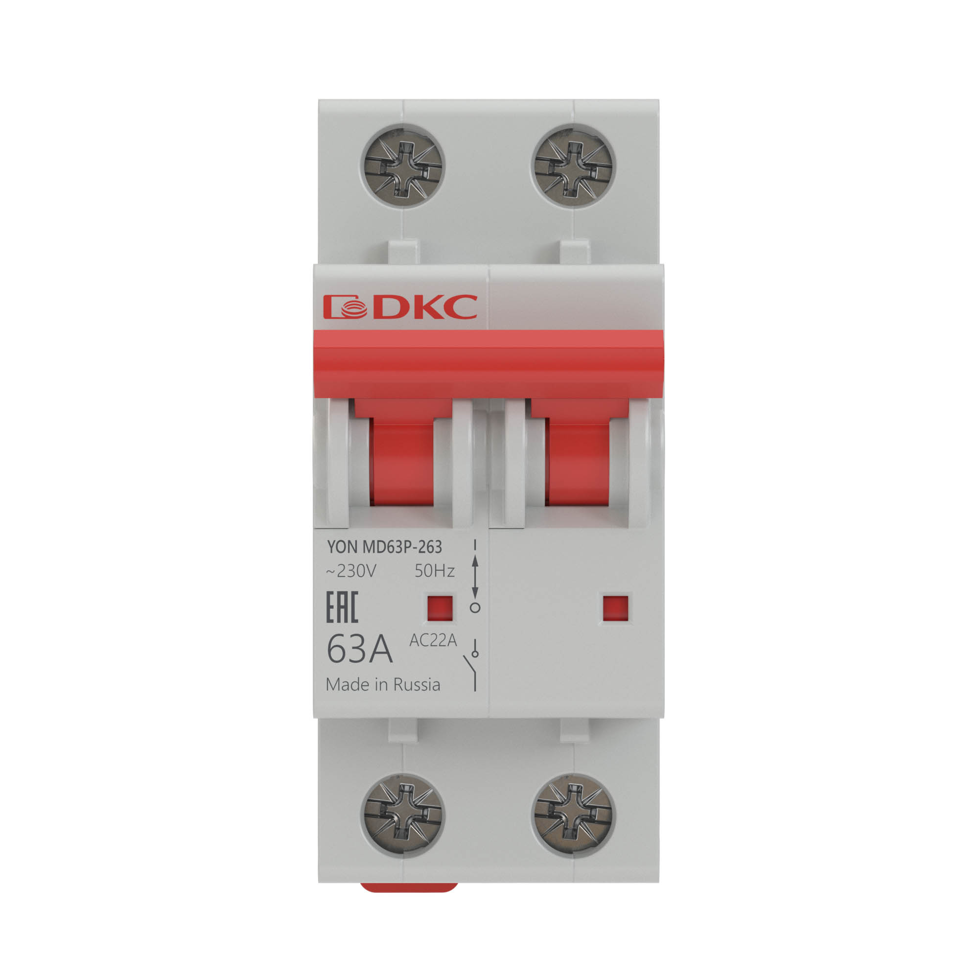 Выкл. нагр. модульный YON MD63P 2P 40А