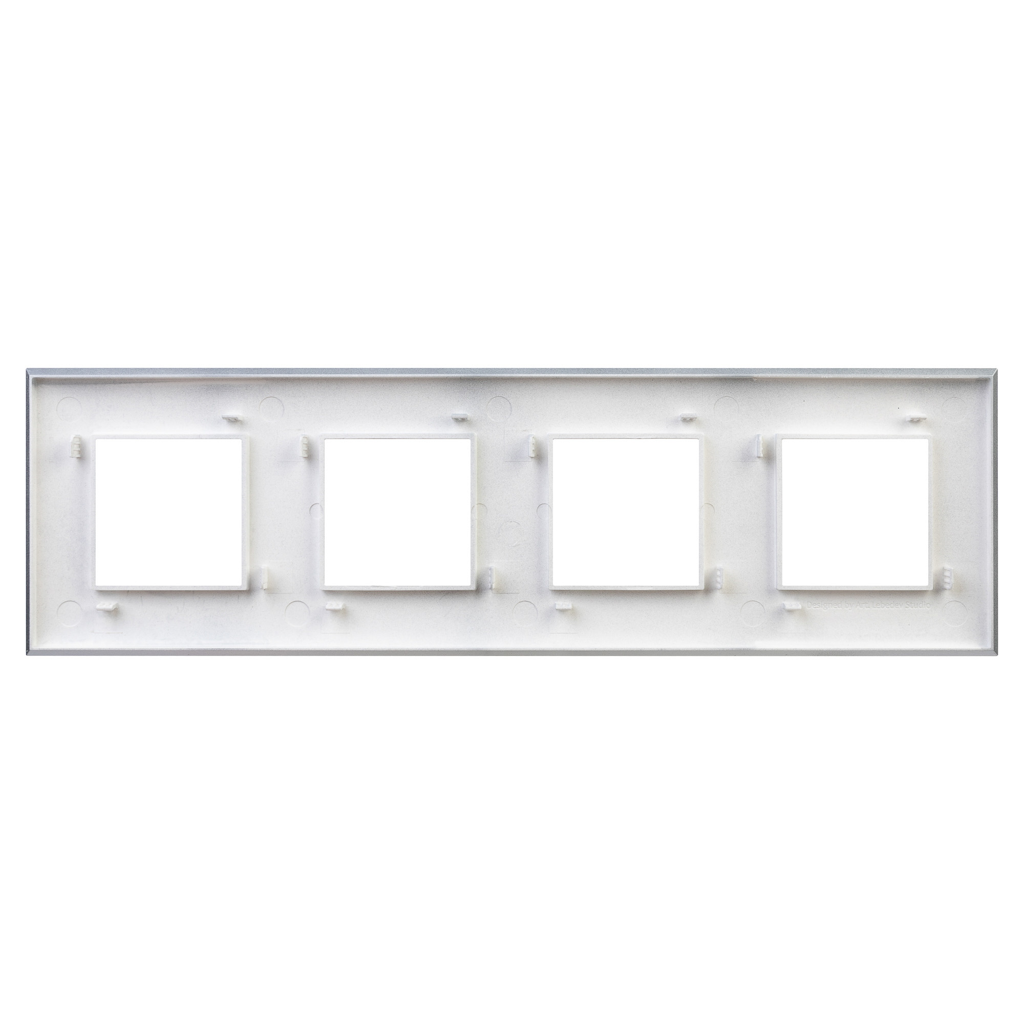 Рамка "Avanti", "Закаленная сталь", 4 поста (8 мод.)