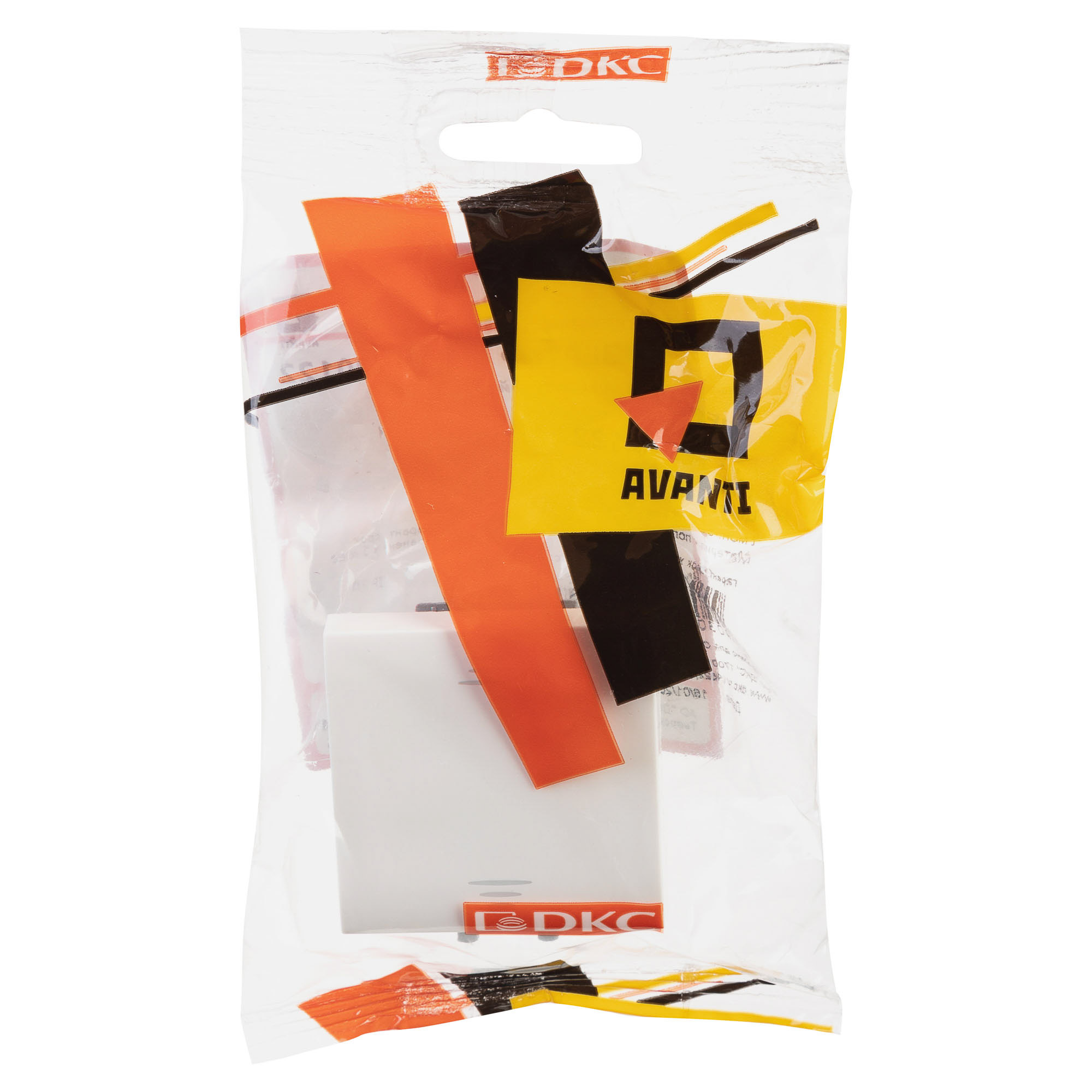 Инвертор одноклавишный модульный, "Avanti", "Белое облако", 2 модуля