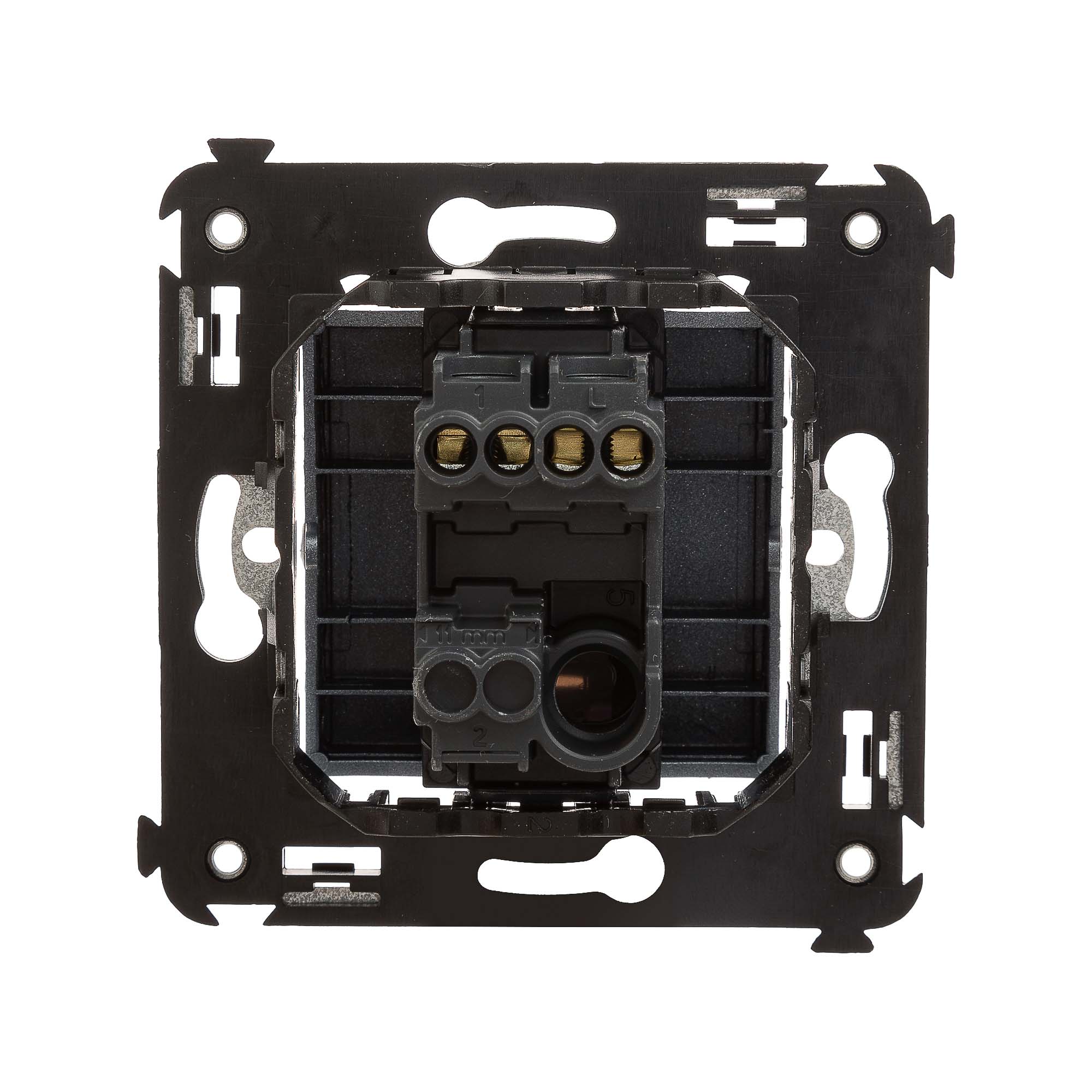 Кнопка одноклавишная в стену, "Avanti", "Закаленная сталь"