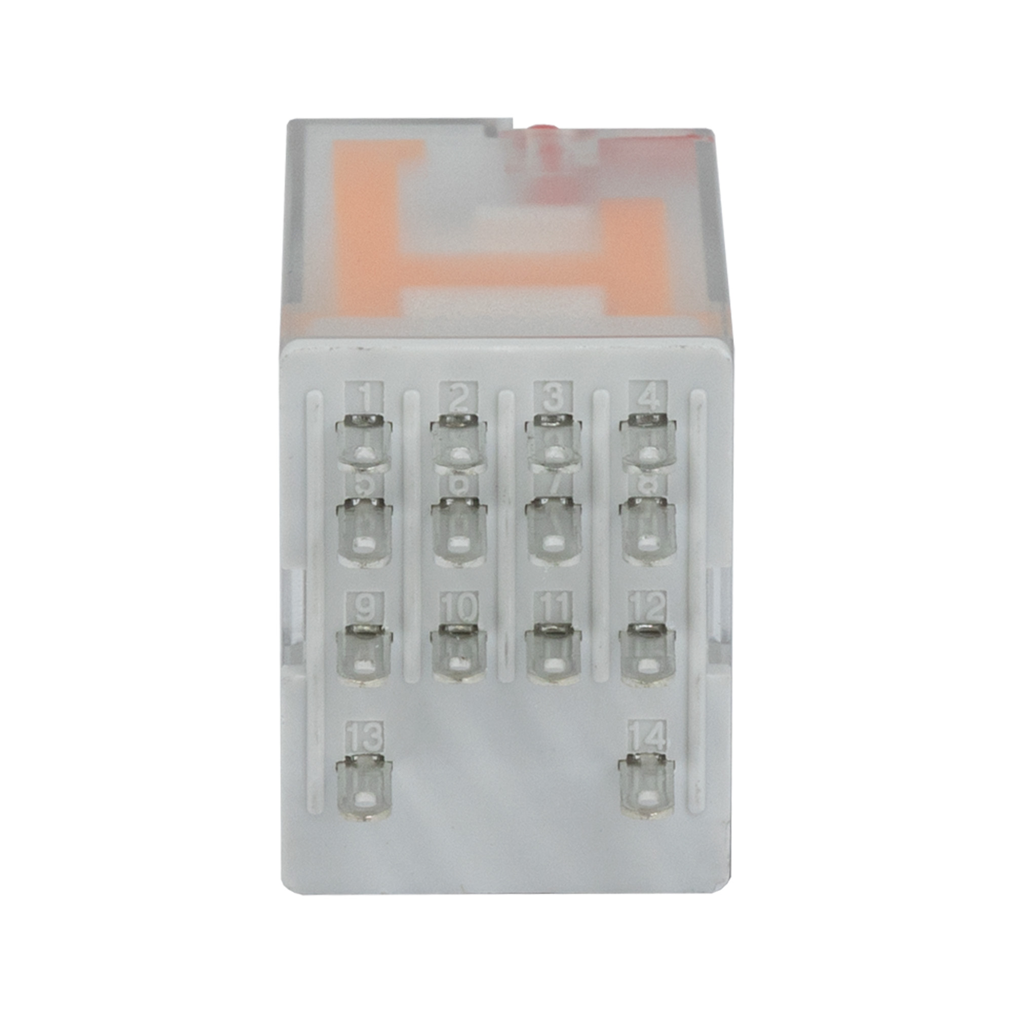 Реле миниатюрное промышленное общего назначения, 4CO, ком. ток 6А, AgSnO2, напряжение 230V AC, опция: тест-кнопка+светодиод