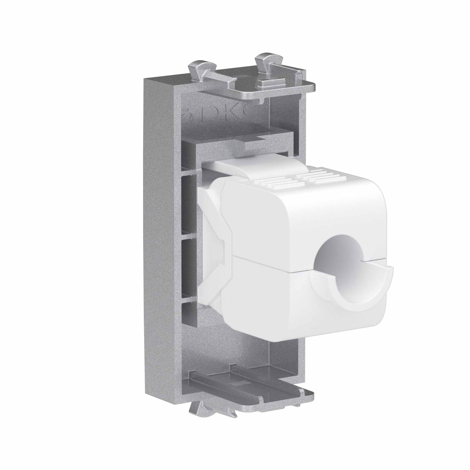 Компьютерная розетка RJ-45 без шторки модульная, кат.6, "Avanti", "Закаленная сталь", 1 модуль