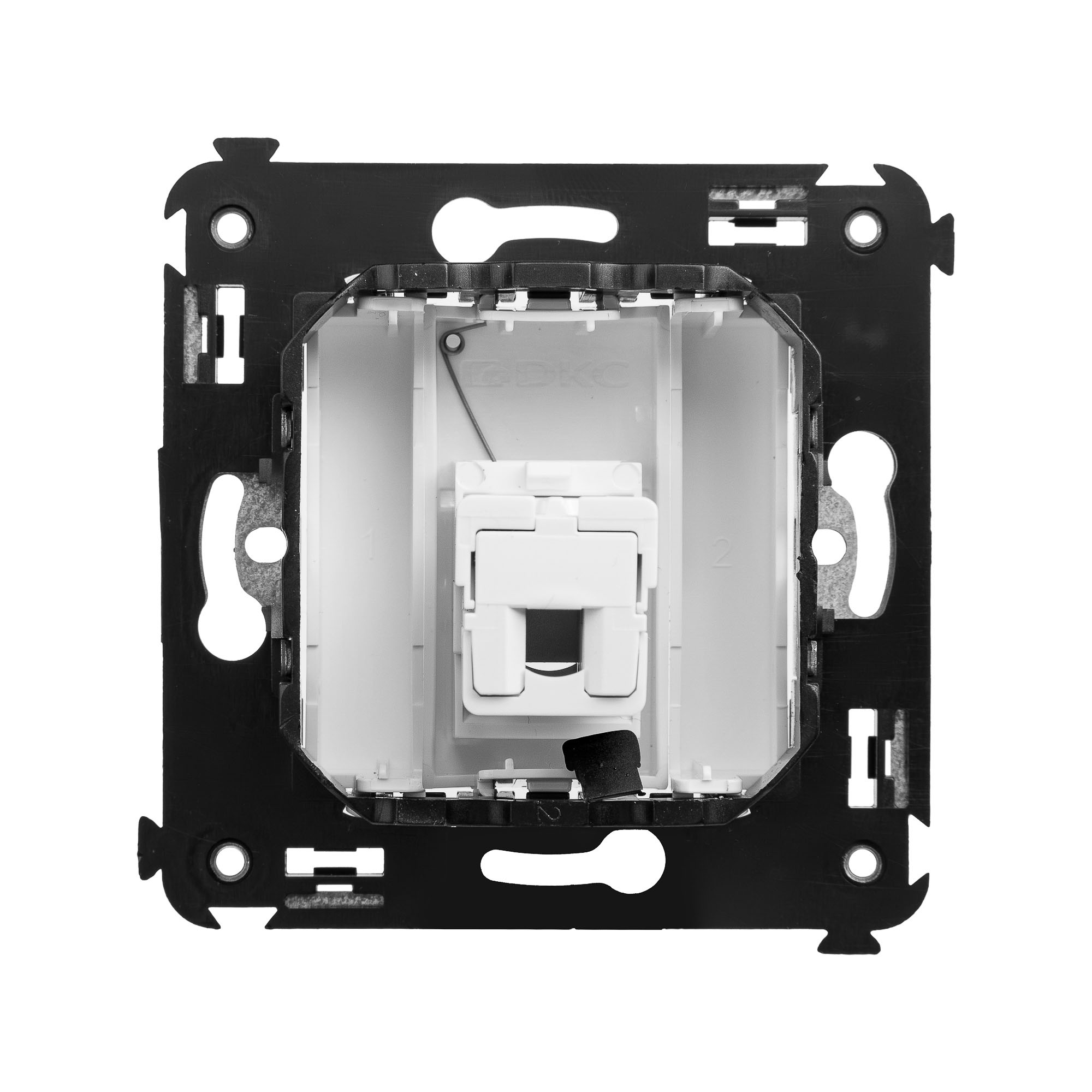 Телефонная розетка RJ-12 в стену одинарная, "Avanti", "Белое облако"