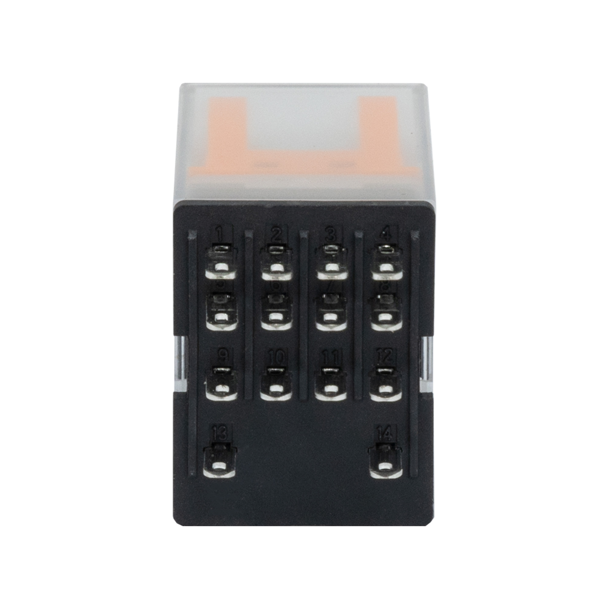 Реле миниатюрное промышленное общего назначения, 4CO, ком. ток 6А, AgSnO2, напряжение 24V DC, опция: тест-кнопка+светодиод+защитный диод