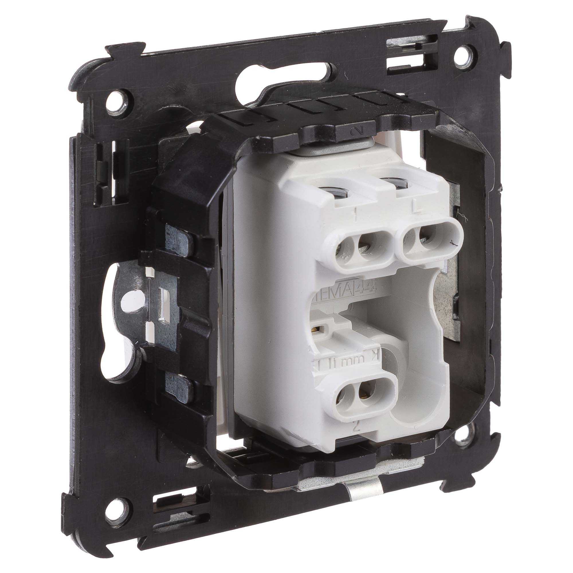 Переключатель одноклавишный в стену, "Avanti", "Белое облако"