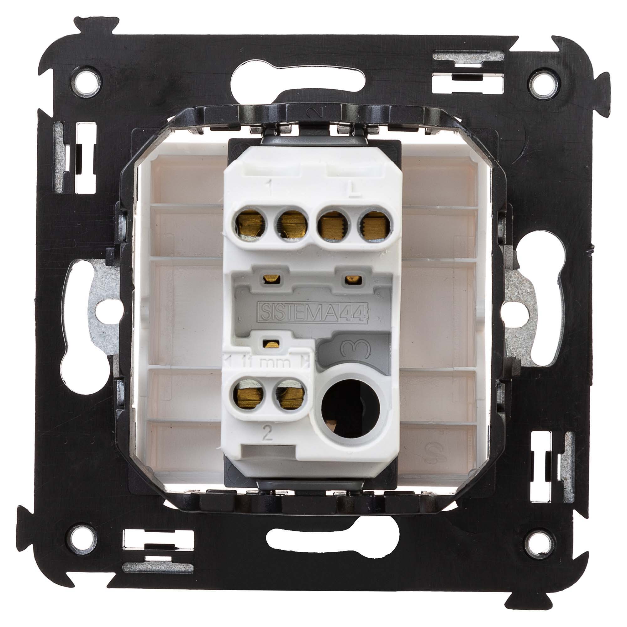 Переключатель одноклавишный в стену, "Avanti", "Белое облако"