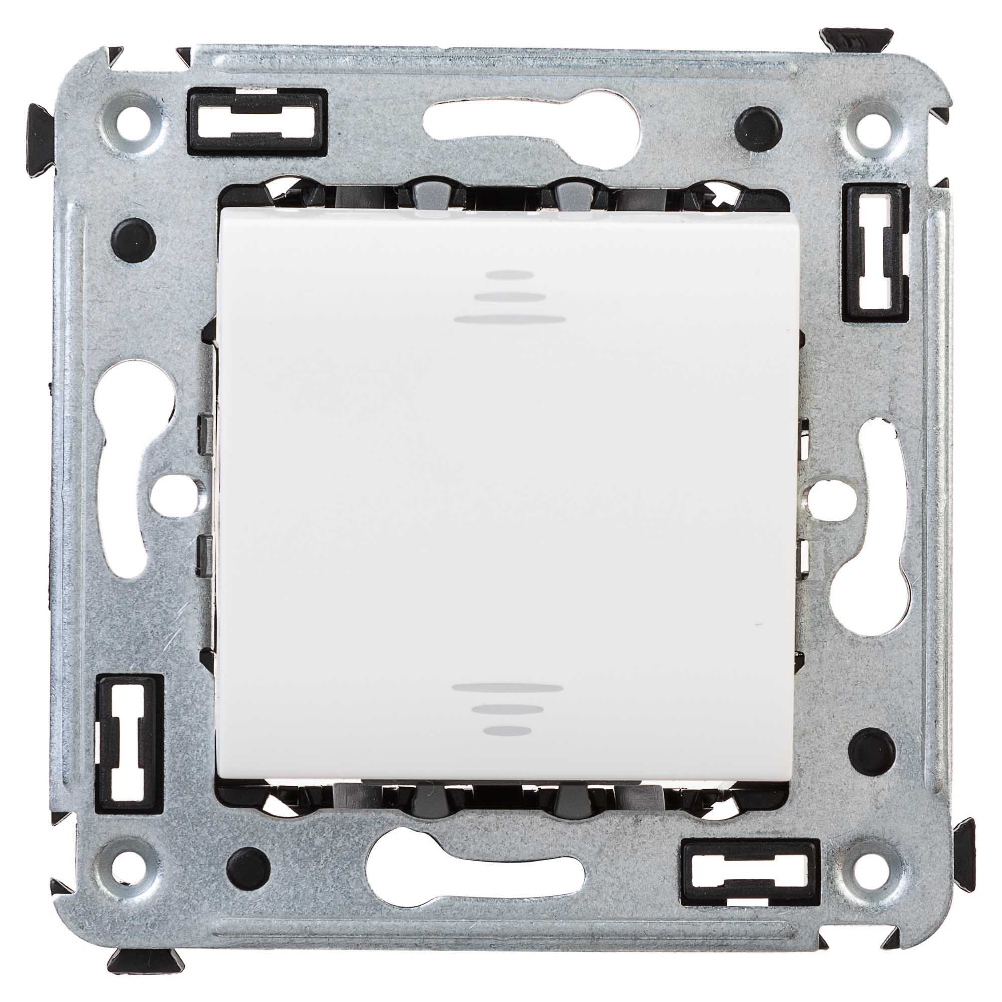 Переключатель одноклавишный в стену, "Avanti", "Белое облако"