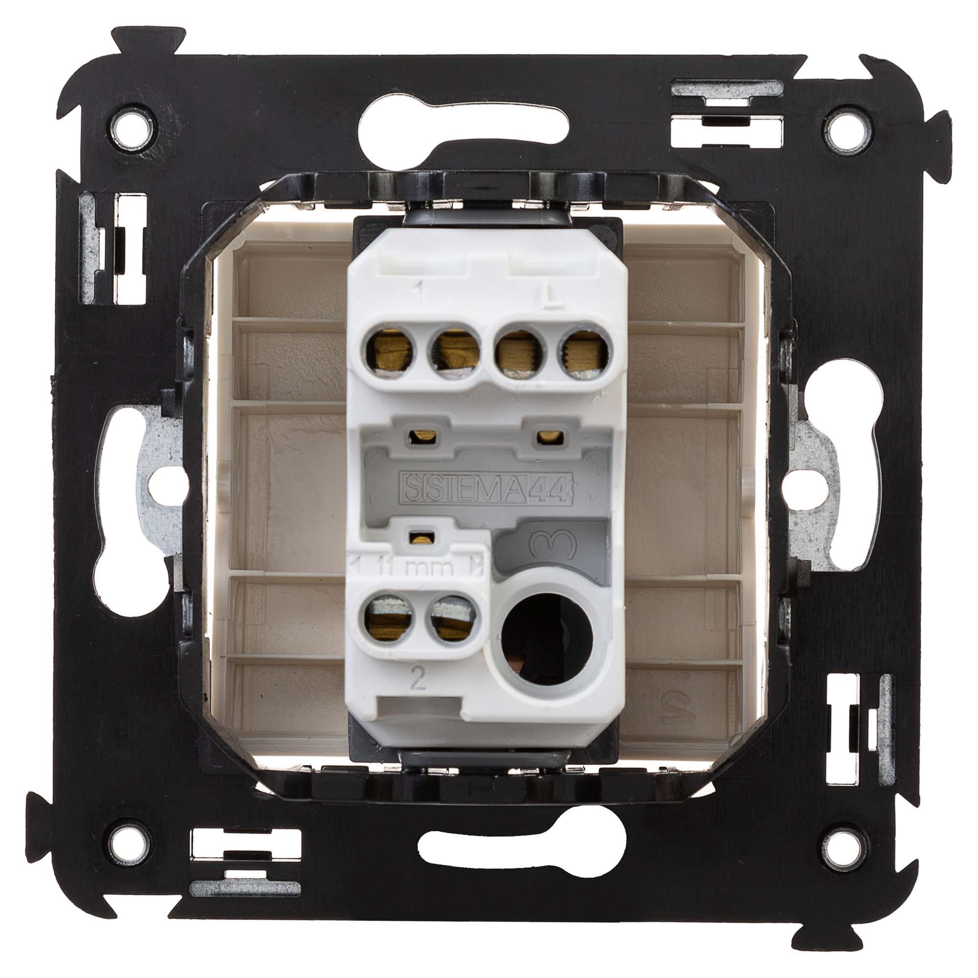 Переключатель одноклавишный в стену, "Avanti", "Ванильная дымка"